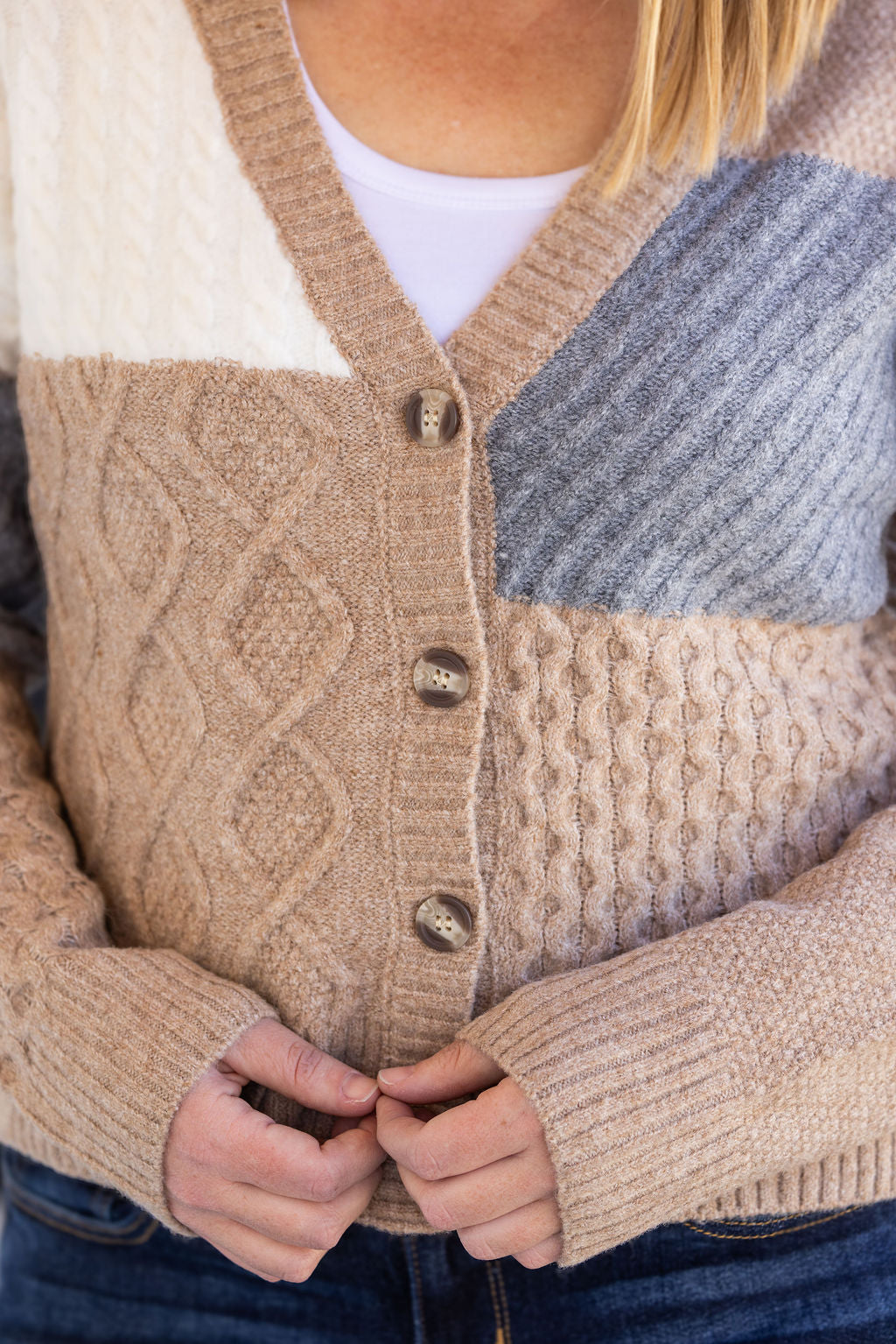Michelle Mae Colorblock Cozy Cardigan