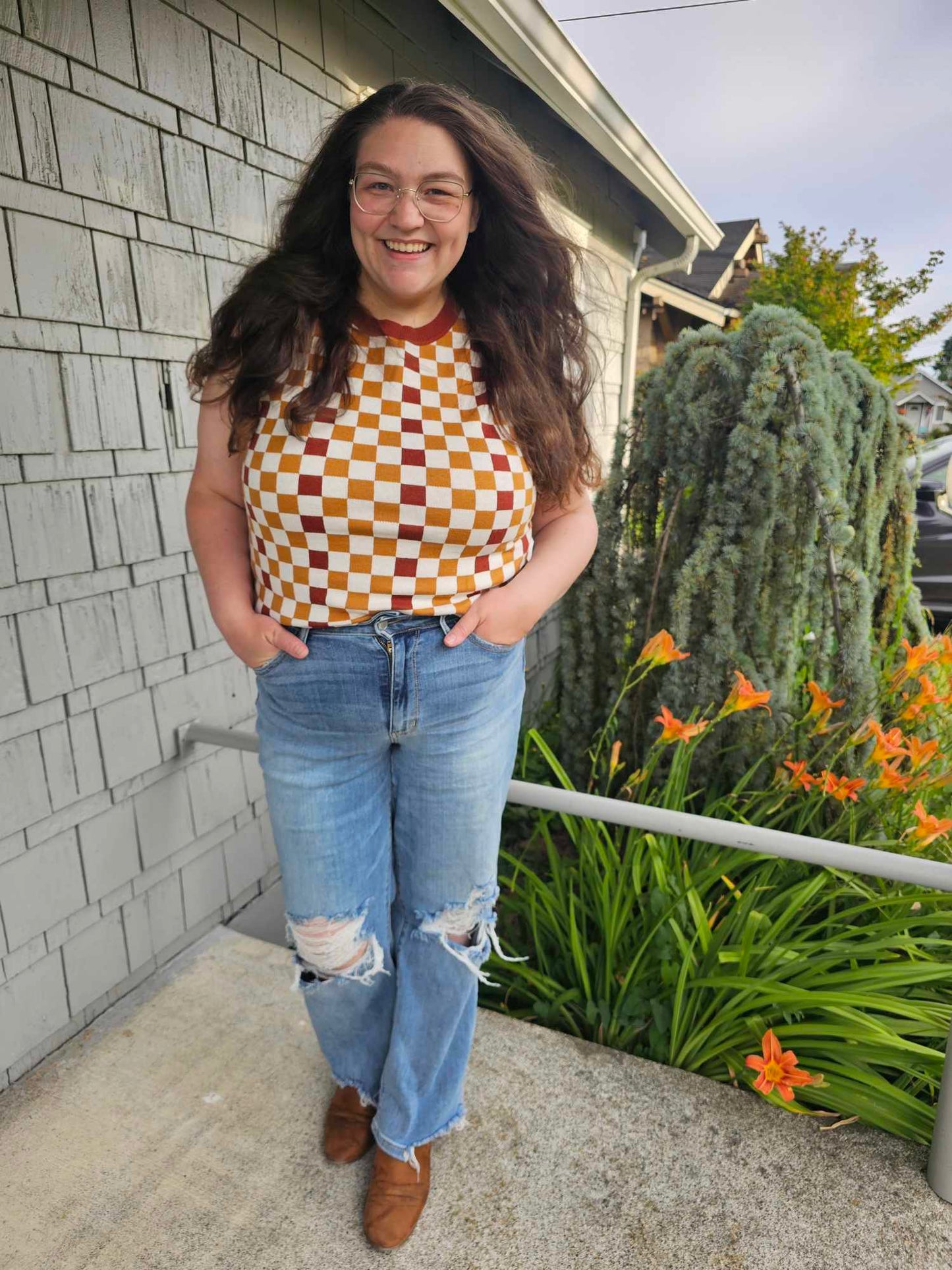 Keeping Score Checkered Tank