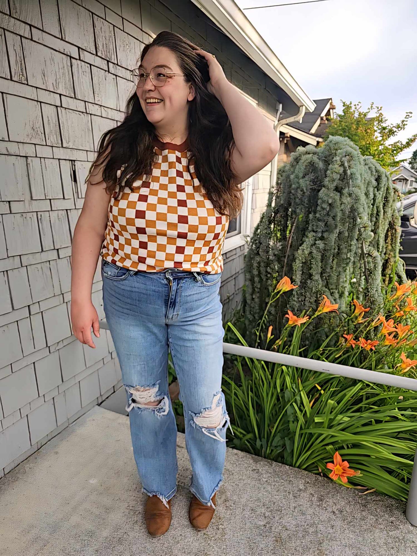 Keeping Score Checkered Tank