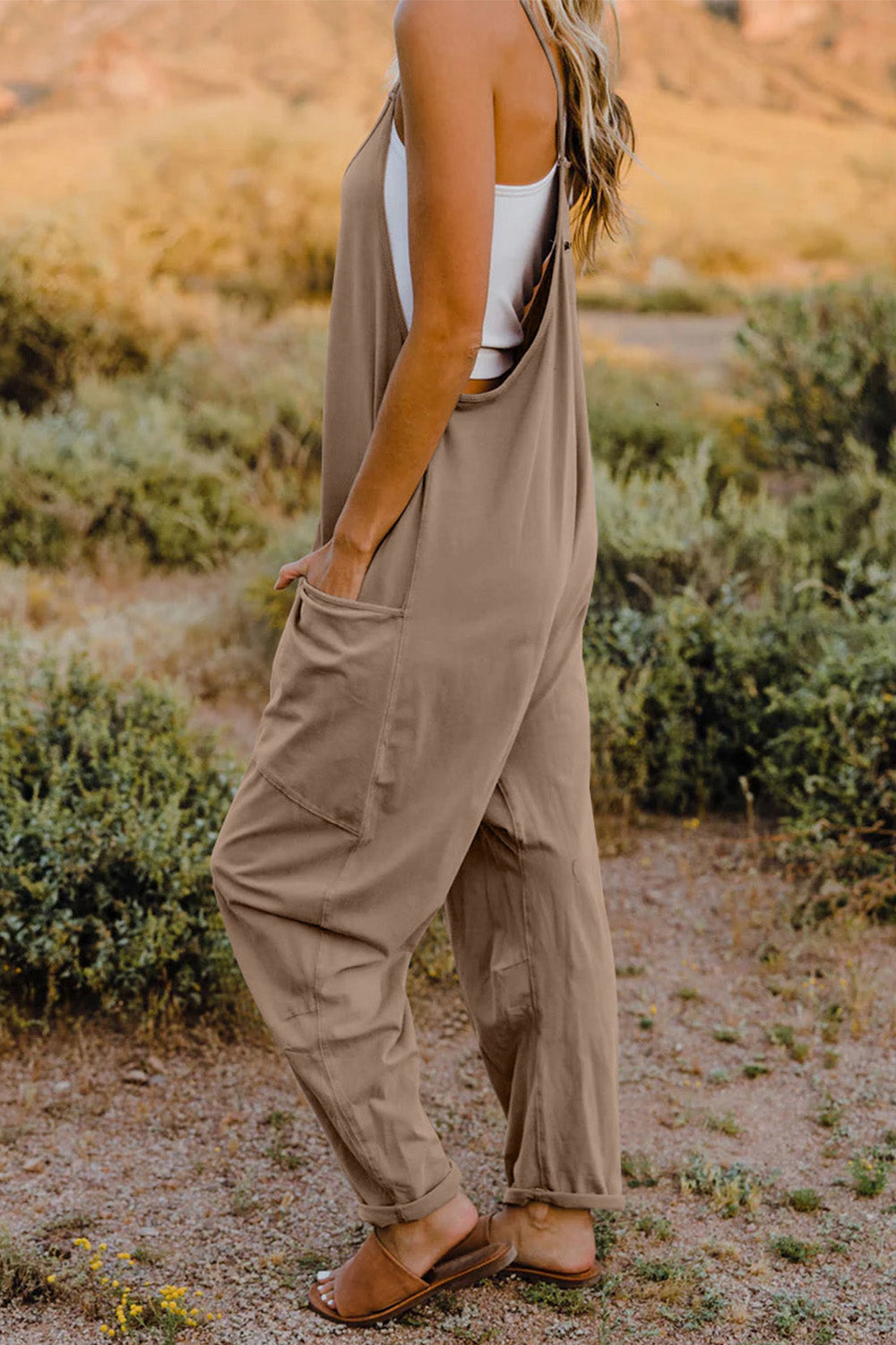 Double Take Jumpsuit with Pockets