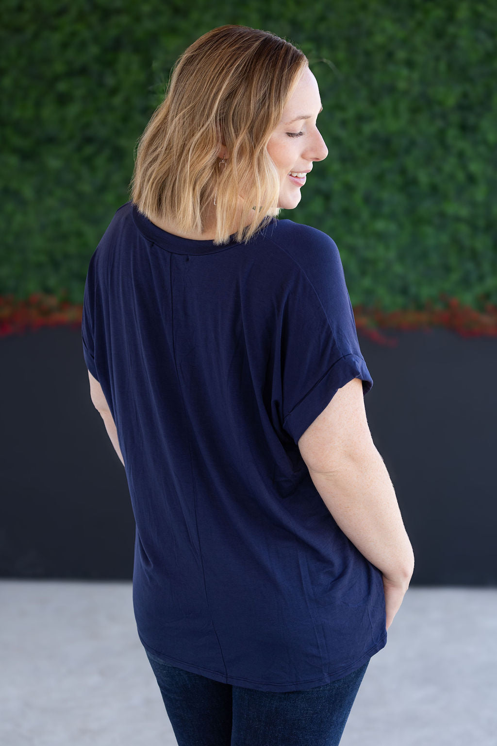 Michelle Mae Sierra Pocket Top - Navy