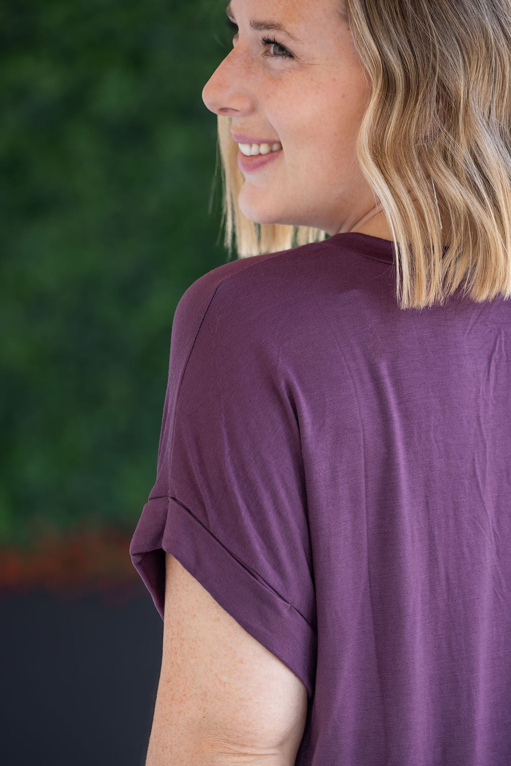 Michelle Mae Sierra Pocket Top - Plum