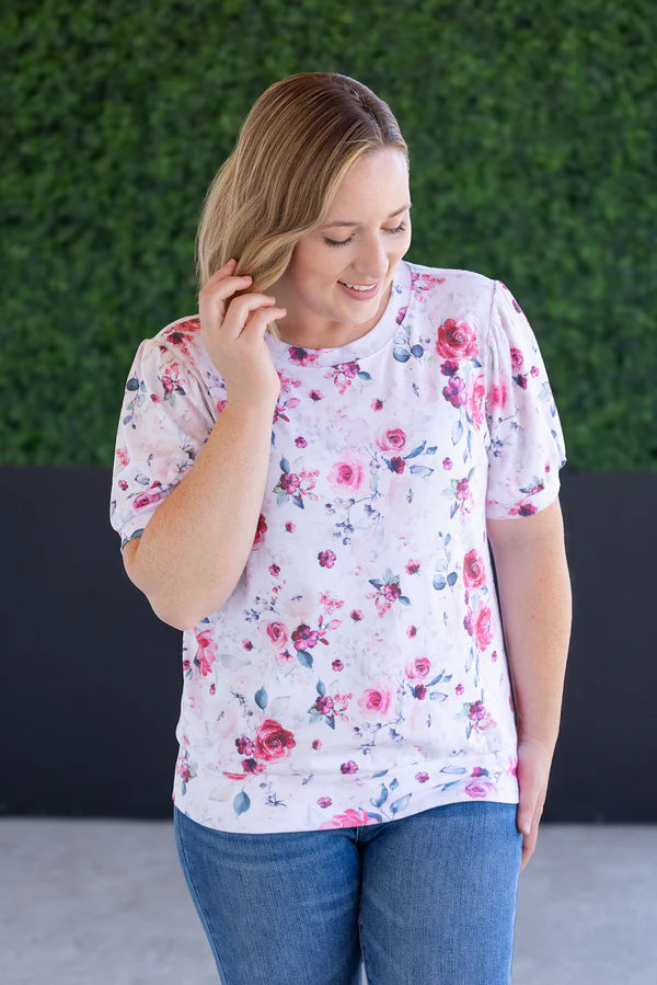 Michelle Mae Katie Cozy Top - Pink Bloom