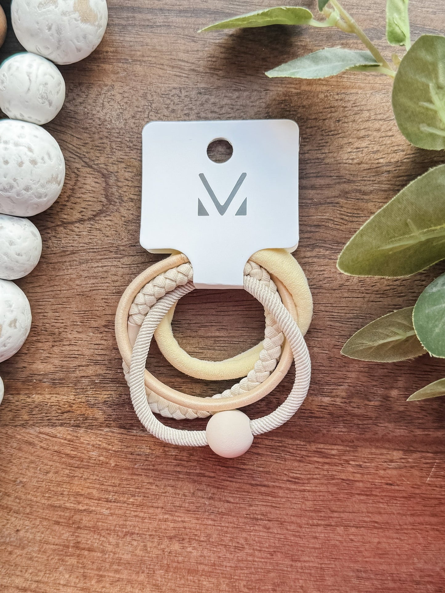 Michelle Mae Hair Tie Bracelet Sets - Ball Accent