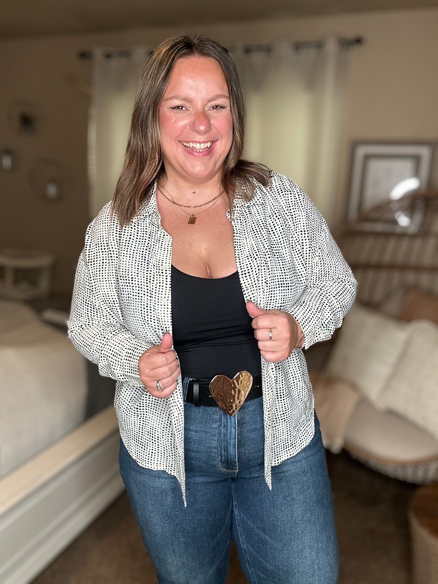 Terms of Endearment Dolman Sleeve Button Up