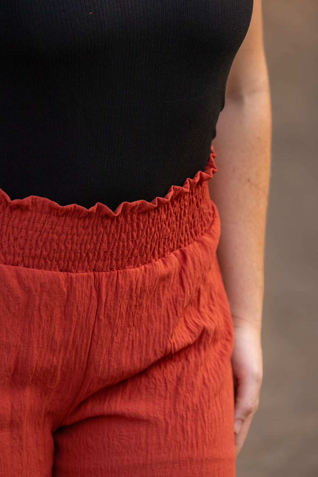 Michelle Mae Presley Palazzo Pants - Brick