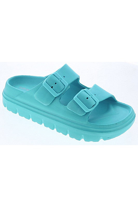 Taste The Rainbow Buckle Sandals