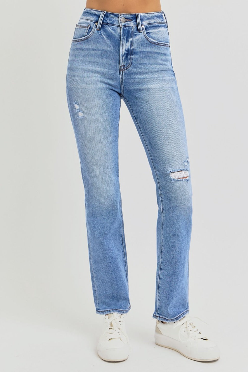 Make It Happen High-Rise Ankle Straight Jeans