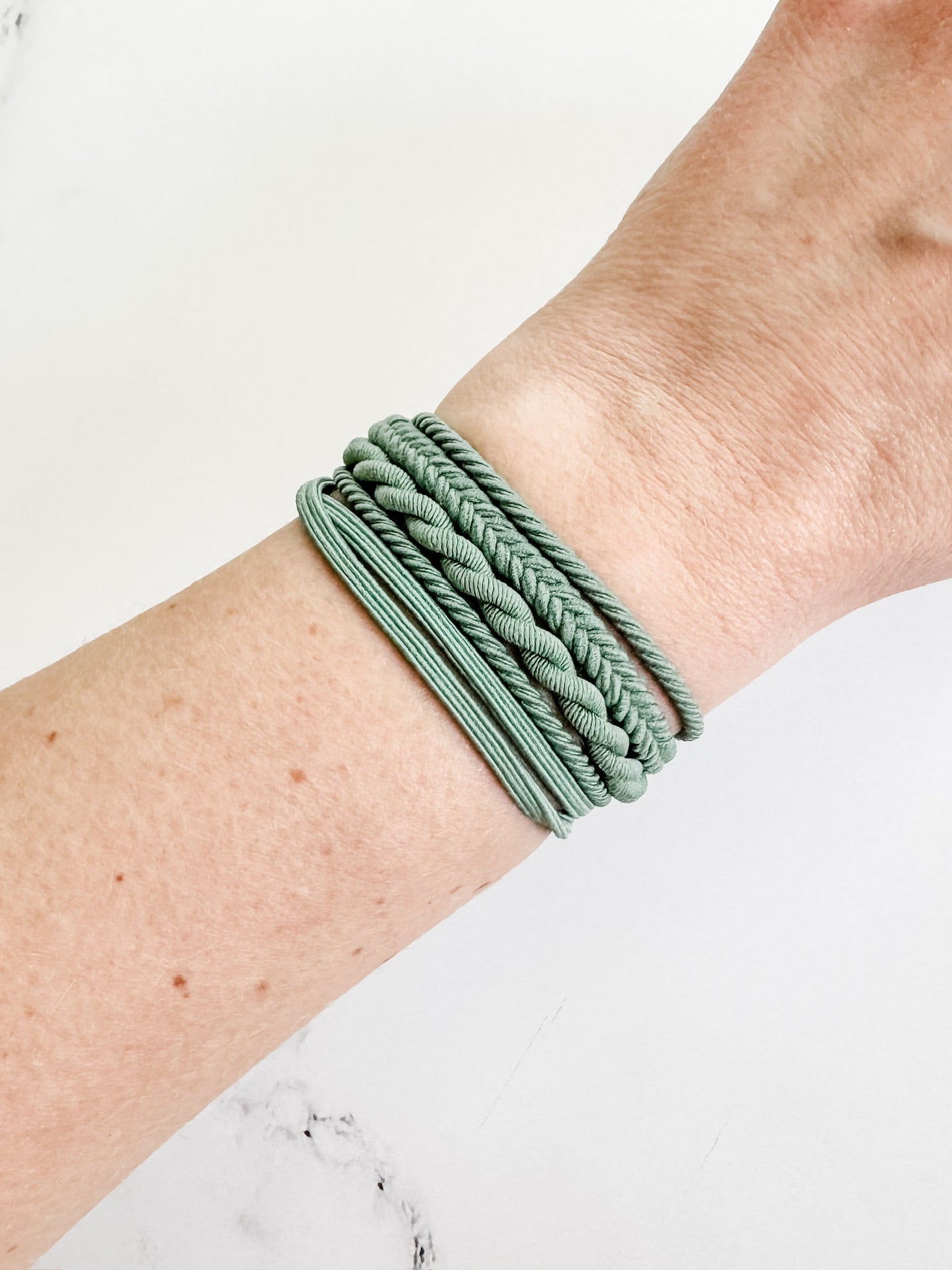 Michelle Mae Hair Tie Bracelet Sets - Colored Twists and Braids | Hair Accessories