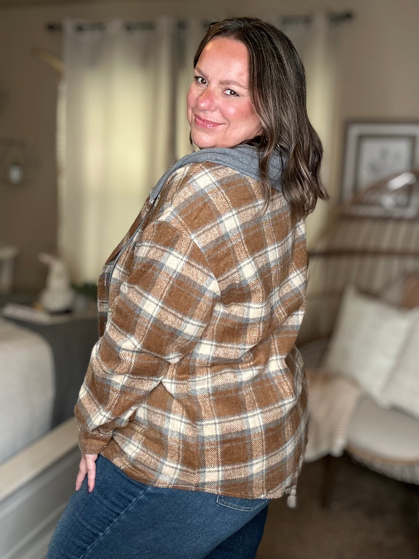 The Cozy Check Shacket