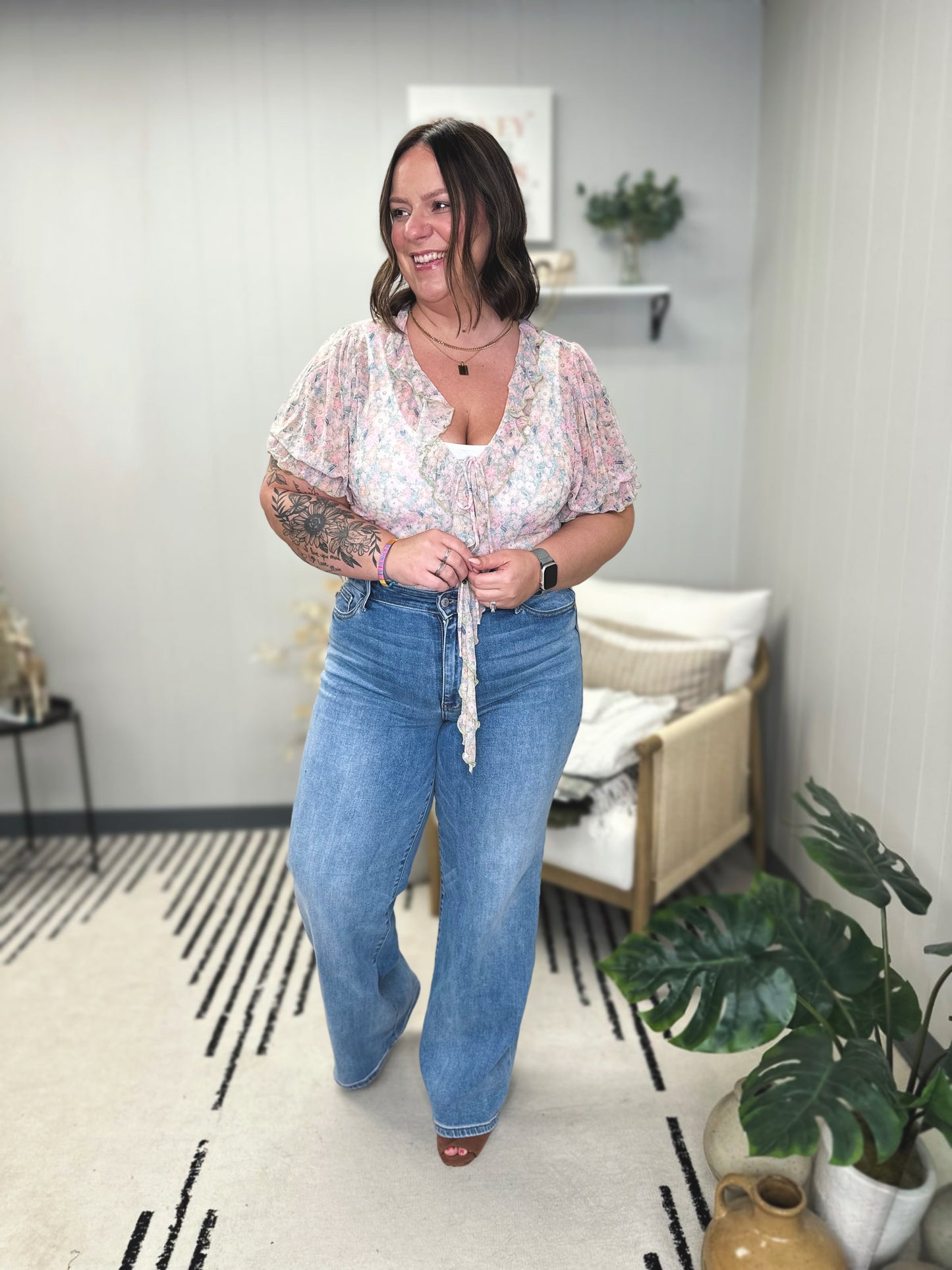 Divine Feminine Balloon Sleeve Bodysuit