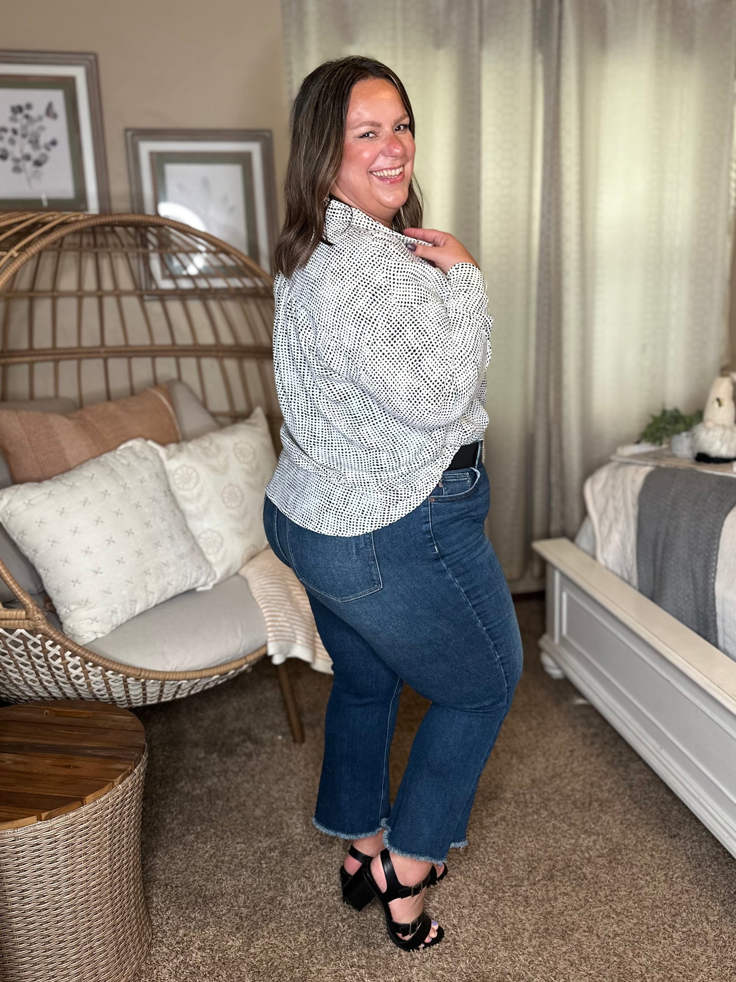 Terms of Endearment Dolman Sleeve Button Up