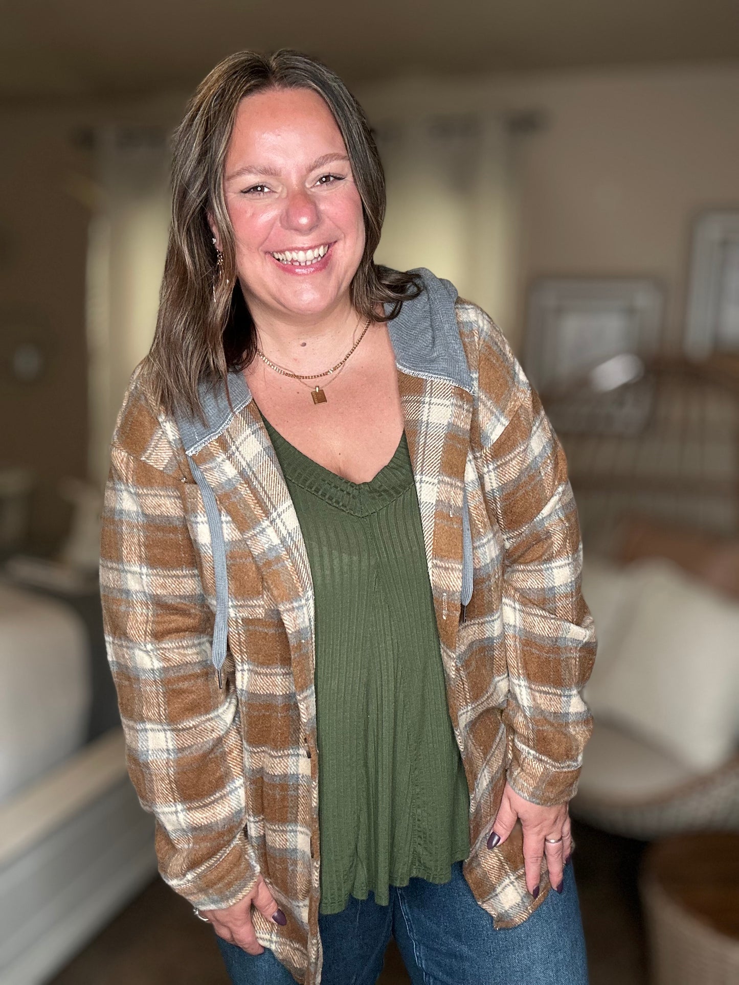 The Cozy Check Shacket