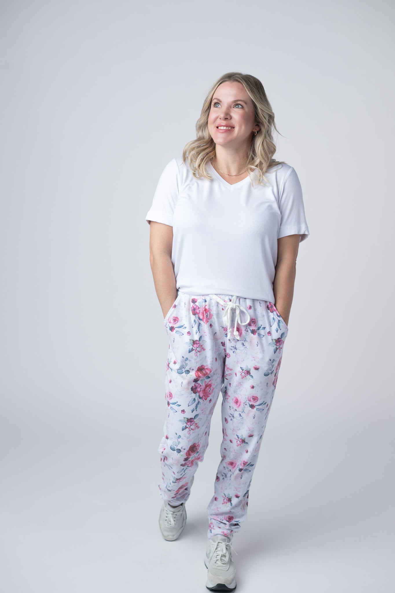 Michelle Mae Classic Joggers - Pink Bloom