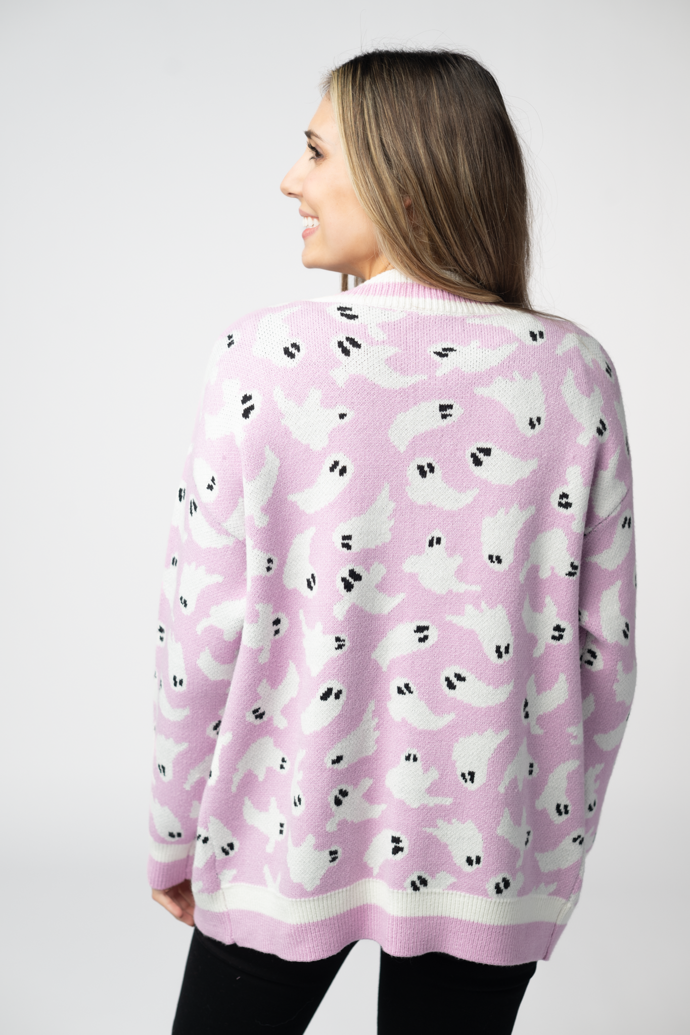 Michelle Mae Ghost Pocket Cardigan - Lilac