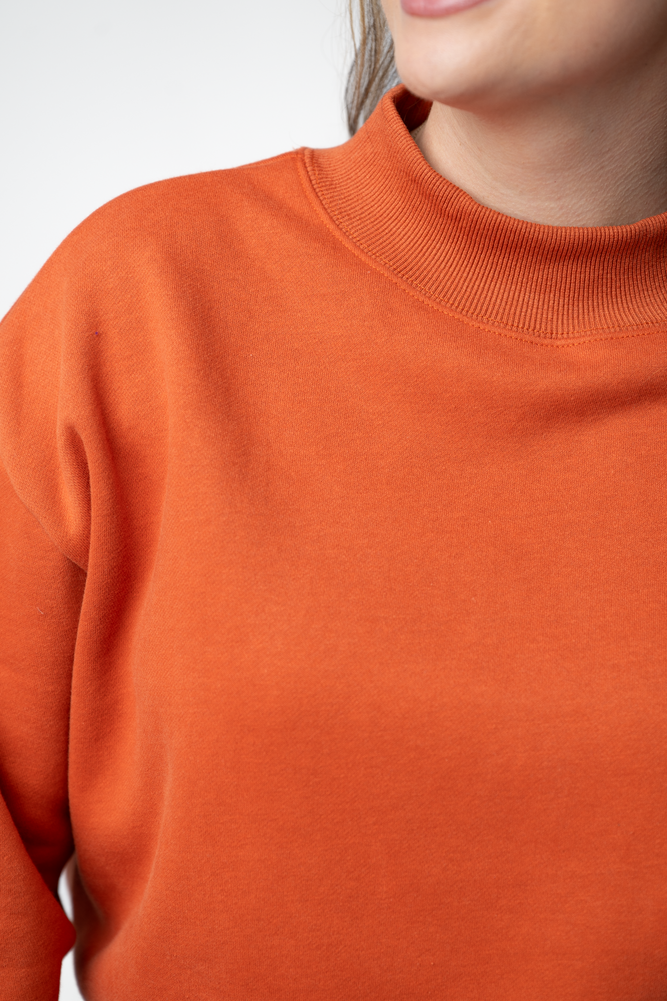 Michelle Mae Marley Mock Neck Sweatshirt - Pumpkin
