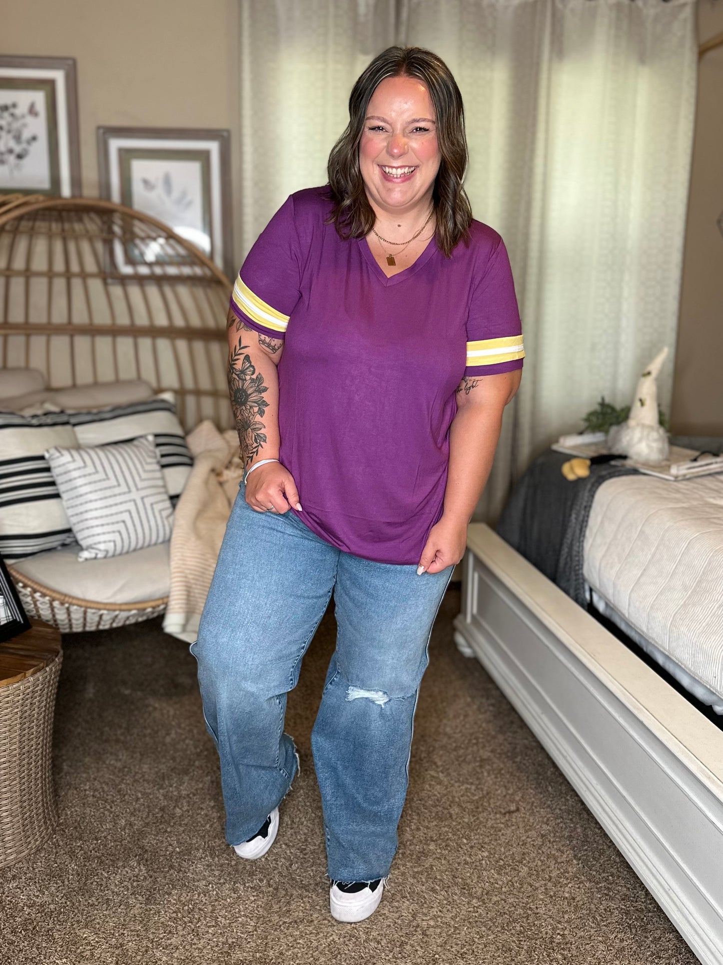 Michelle Mae GameDay Tessa Short Sleeve Top - Kansas City