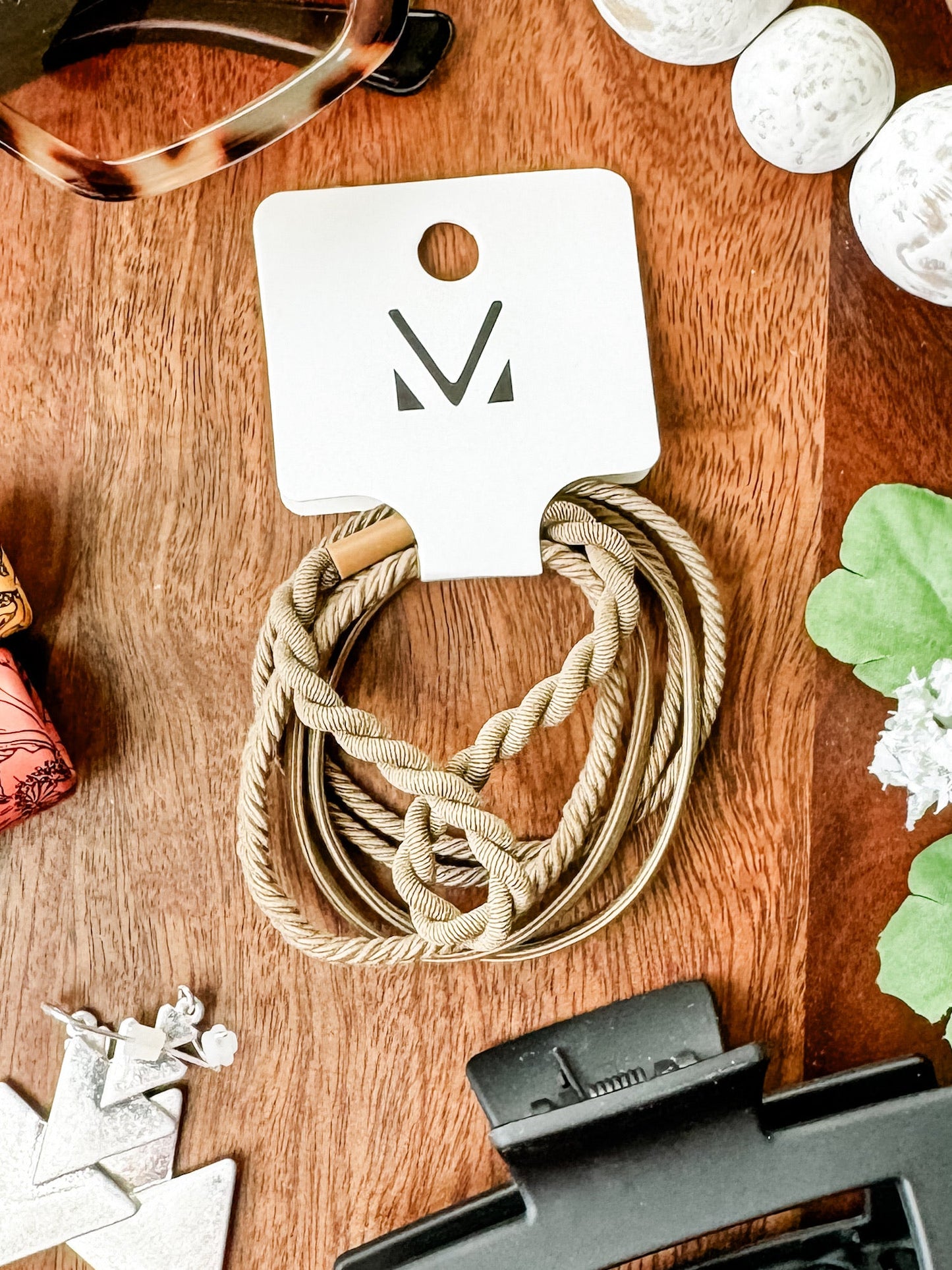 Michelle Mae Hair Tie Bracelet Sets - Colored Twists and Braids | Hair Accessories