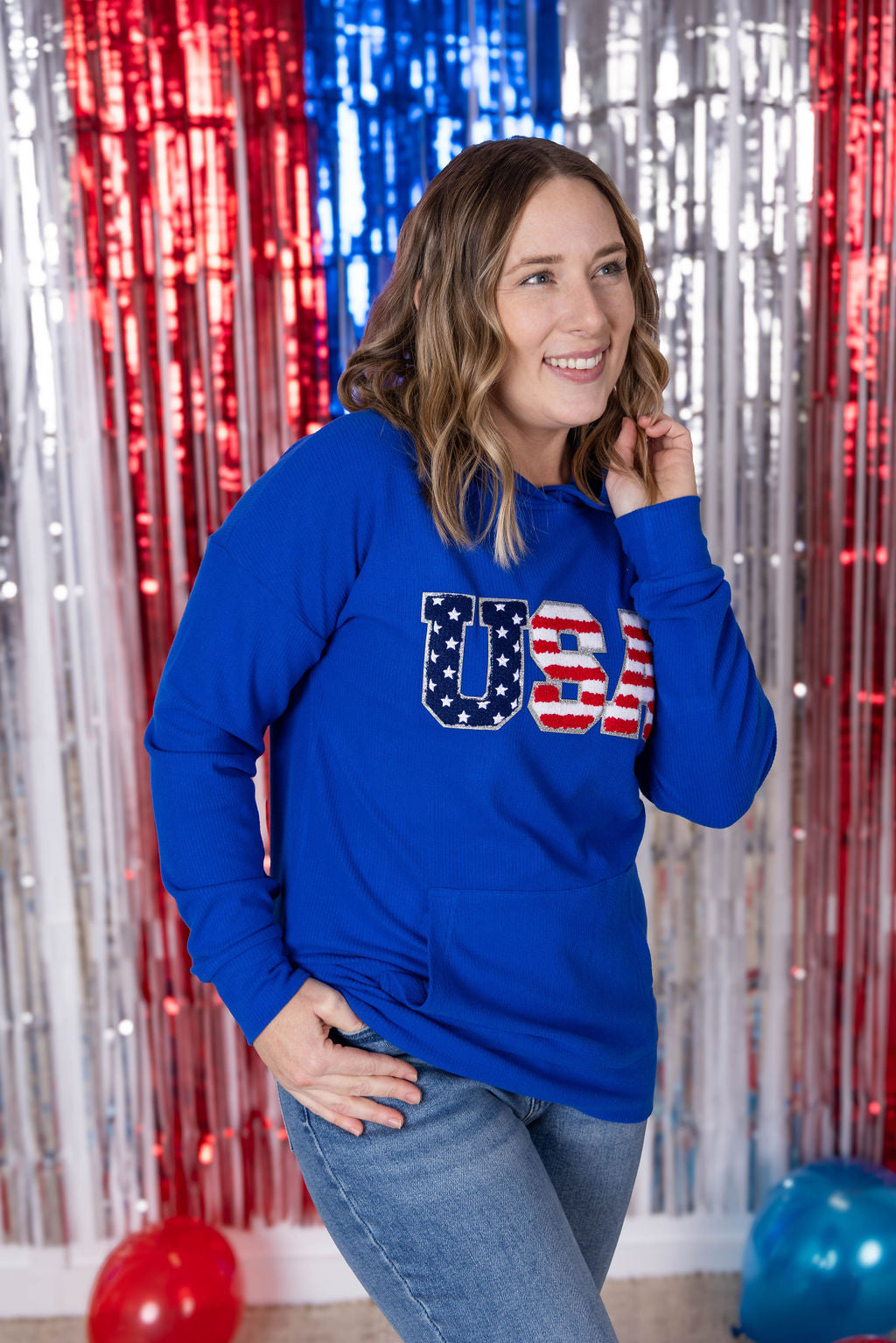Michelle Mae Corrine Hoodie - Royal Blue USA