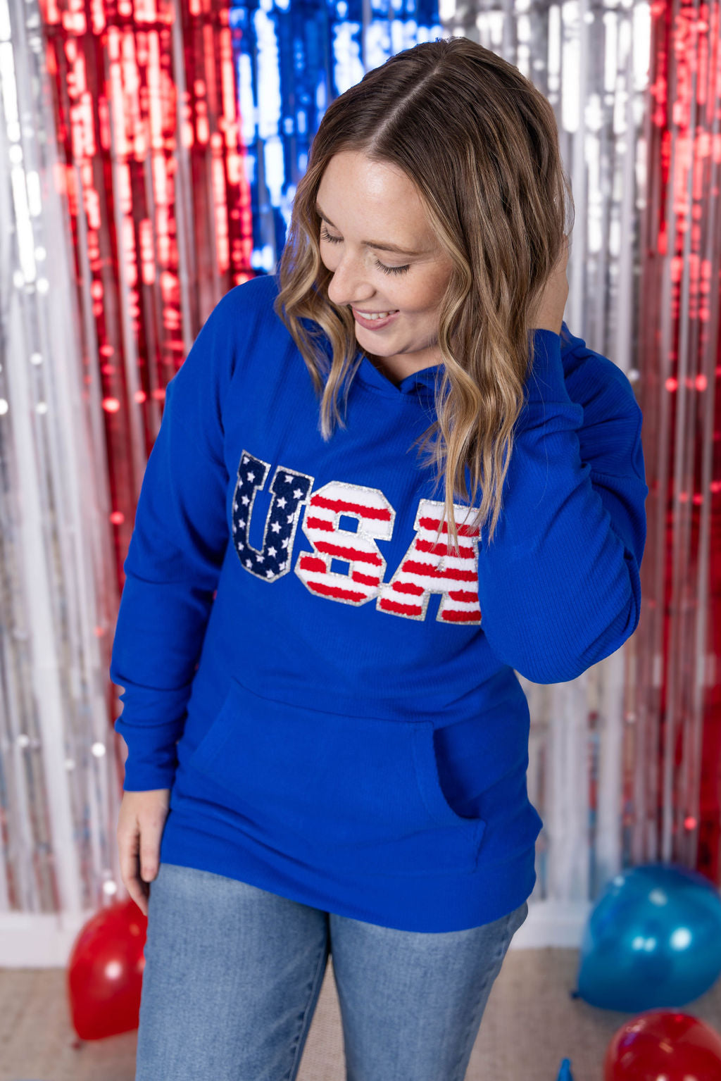 Michelle Mae Corrine Hoodie - Royal Blue USA