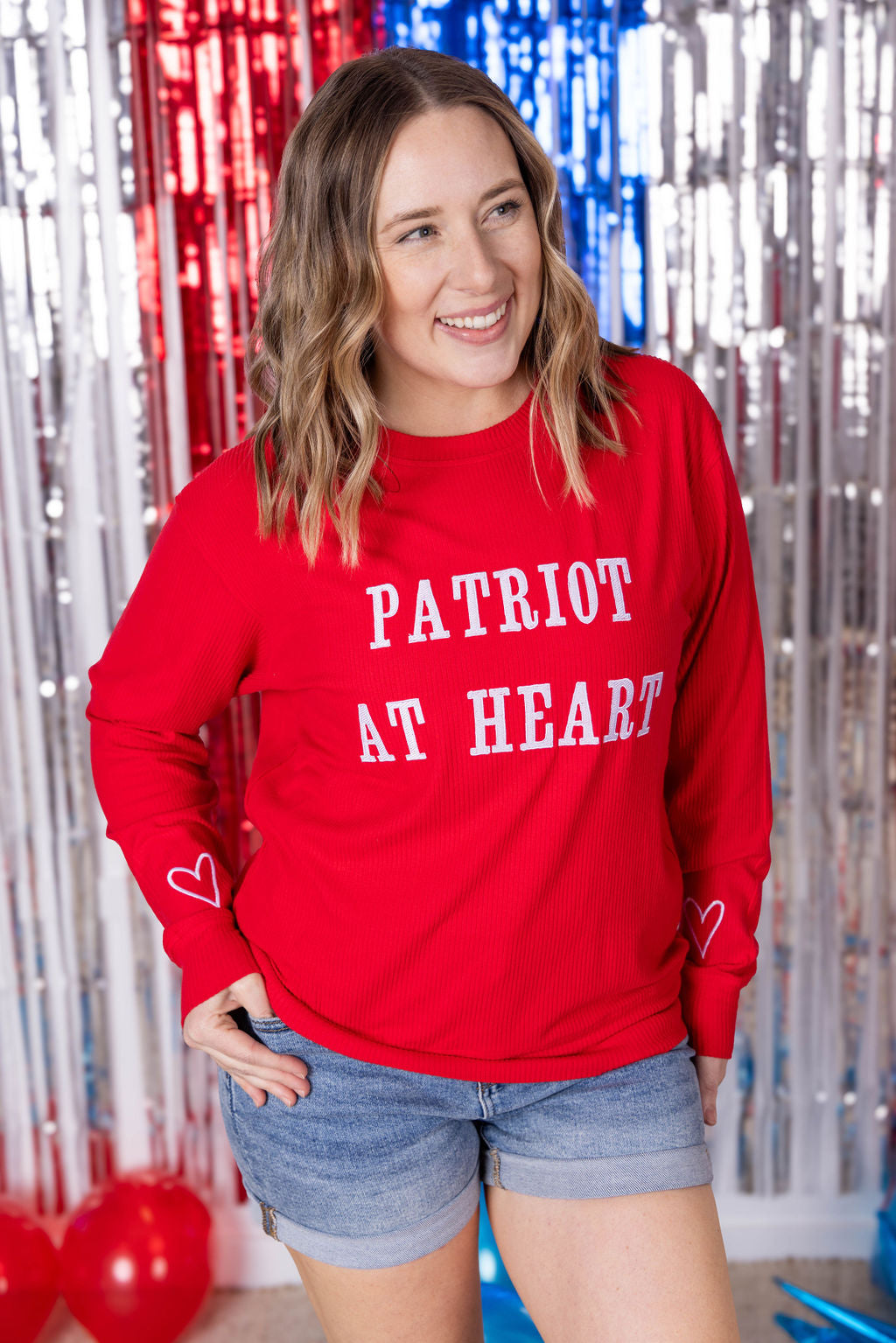 Michelle Mae Corrine Embroidered Pullover Top - Patriot at Heart