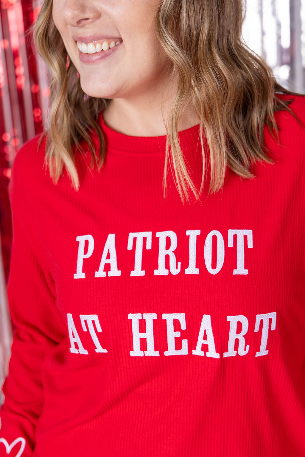 Michelle Mae Corrine Embroidered Pullover Top - Patriot at Heart