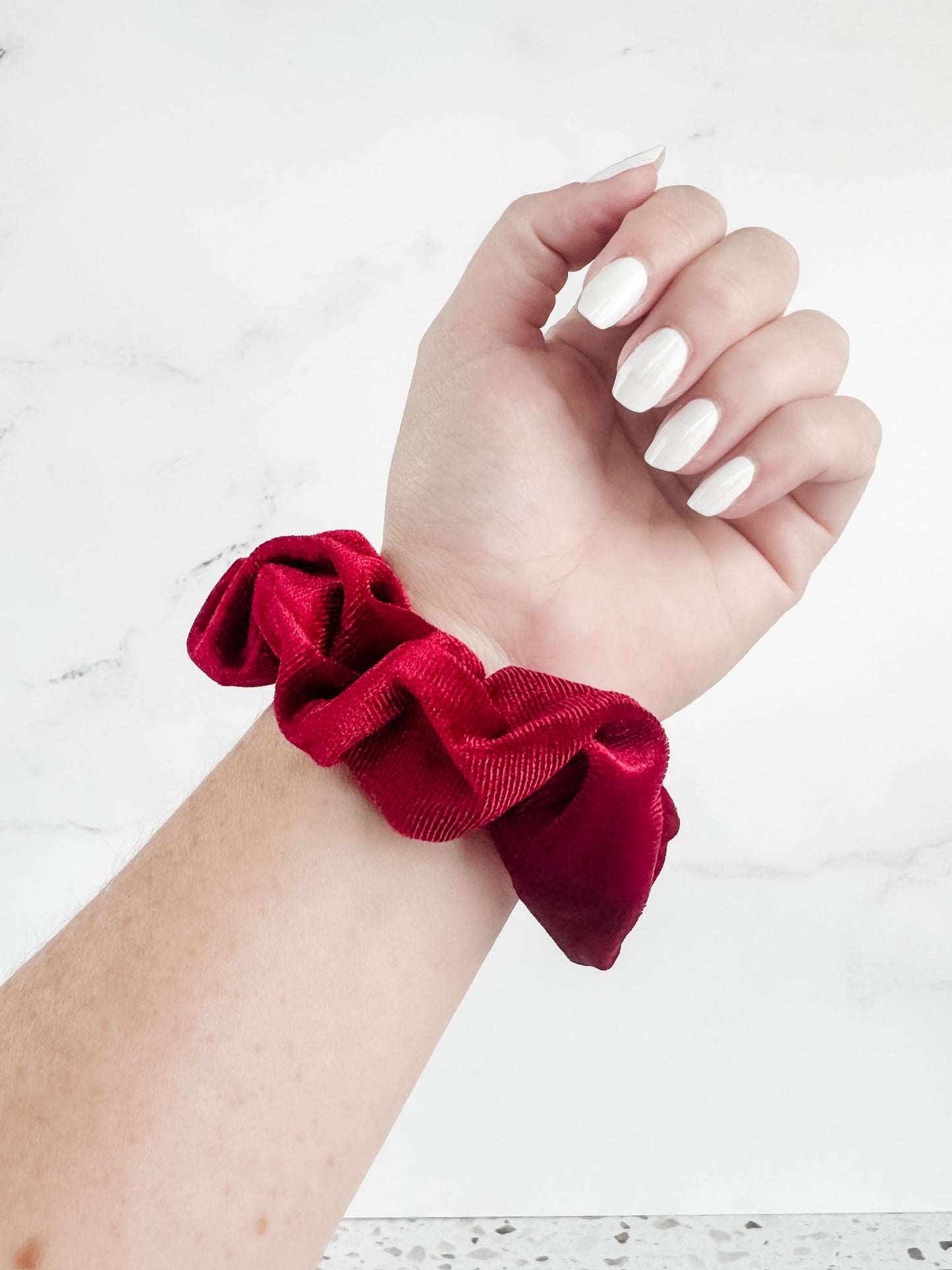 Michelle Mae Velvet Scrunchie - Red