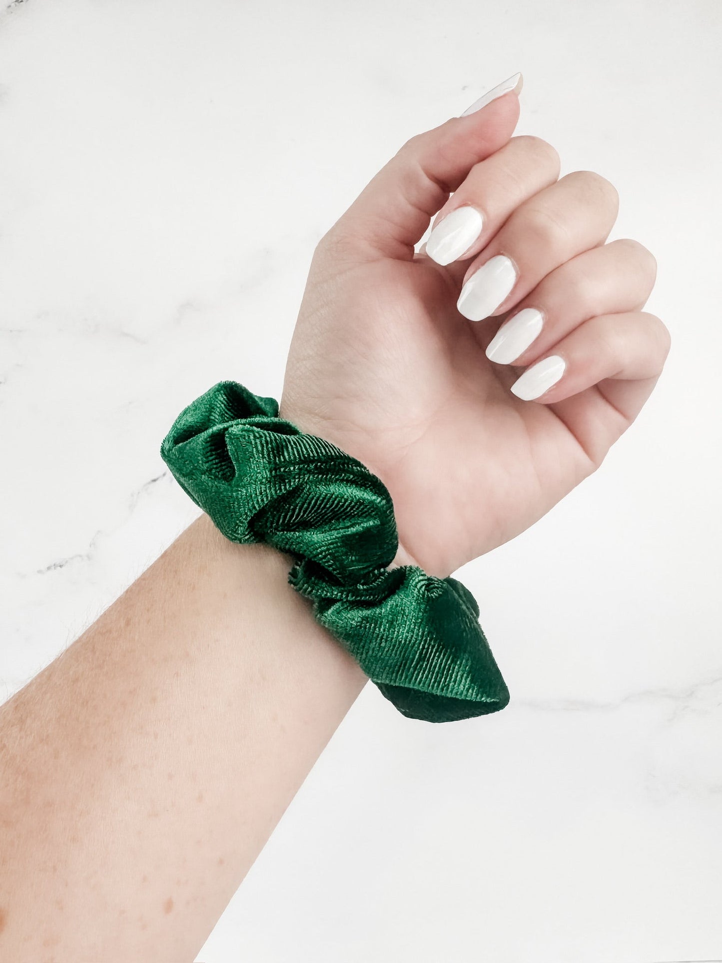 Michelle Mae Velvet Scrunchie - Green