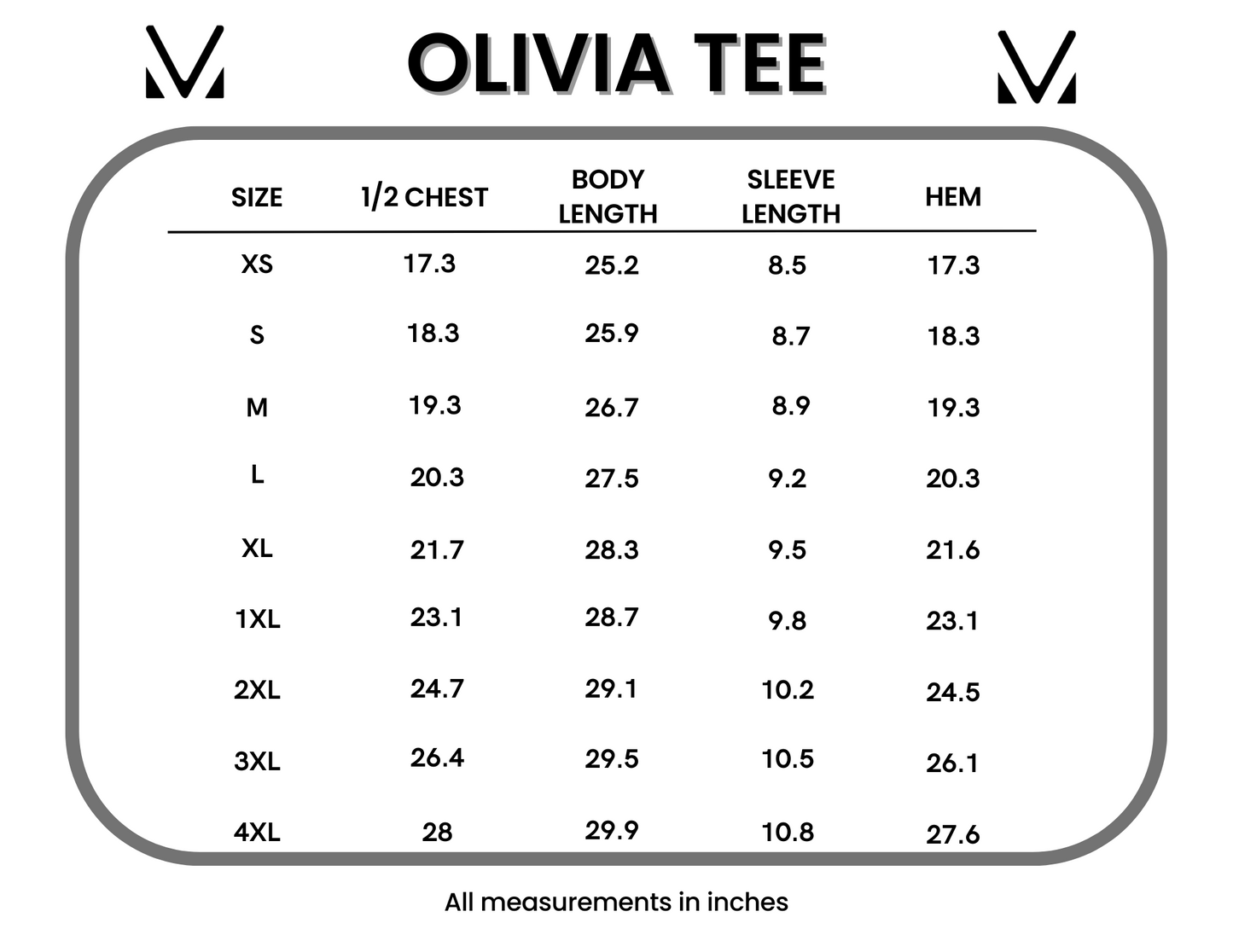 Michelle Mae Olivia Tee - Solid Colors