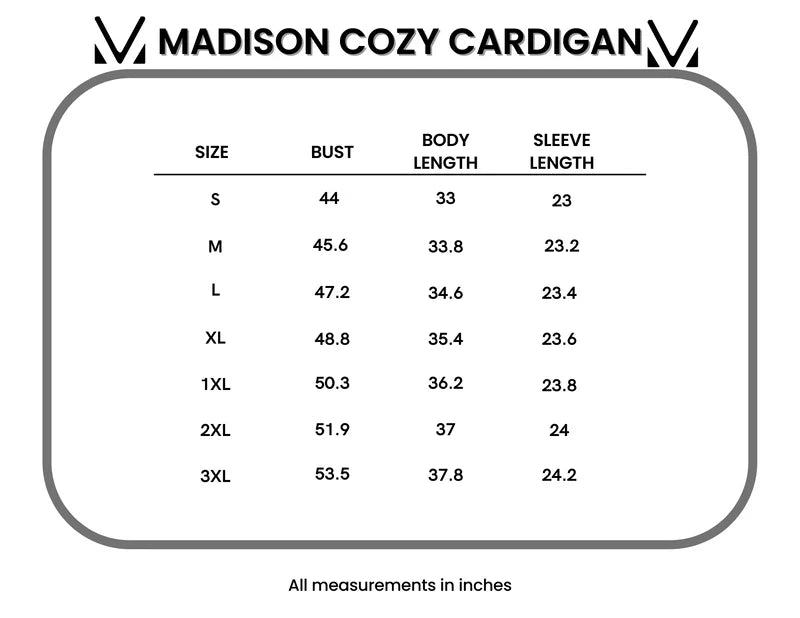 Michelle Mae Madison Cozy Cardigan - Burgundy