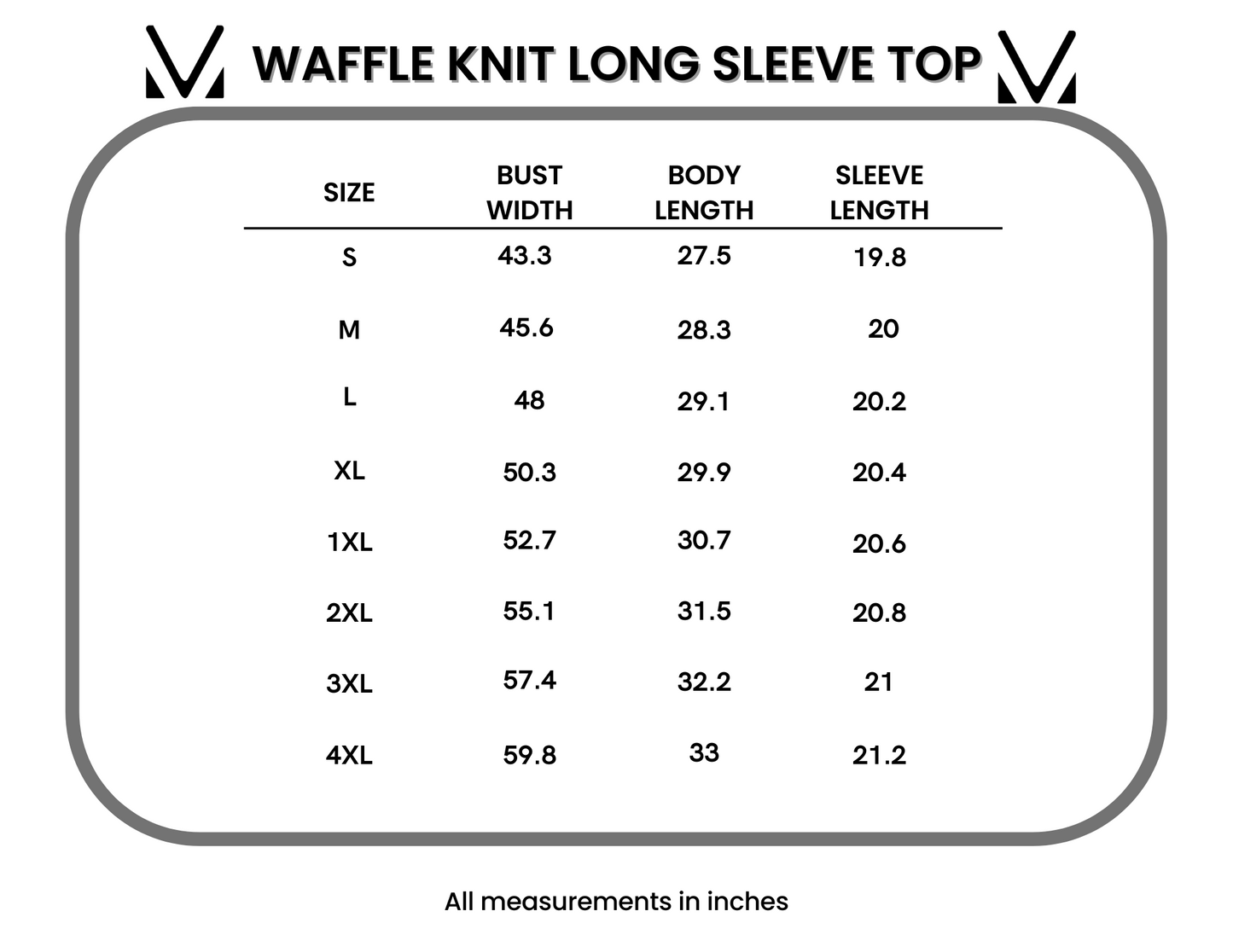 Michelle Mae Waffle Knit Long Sleeve Top - Pumpkin