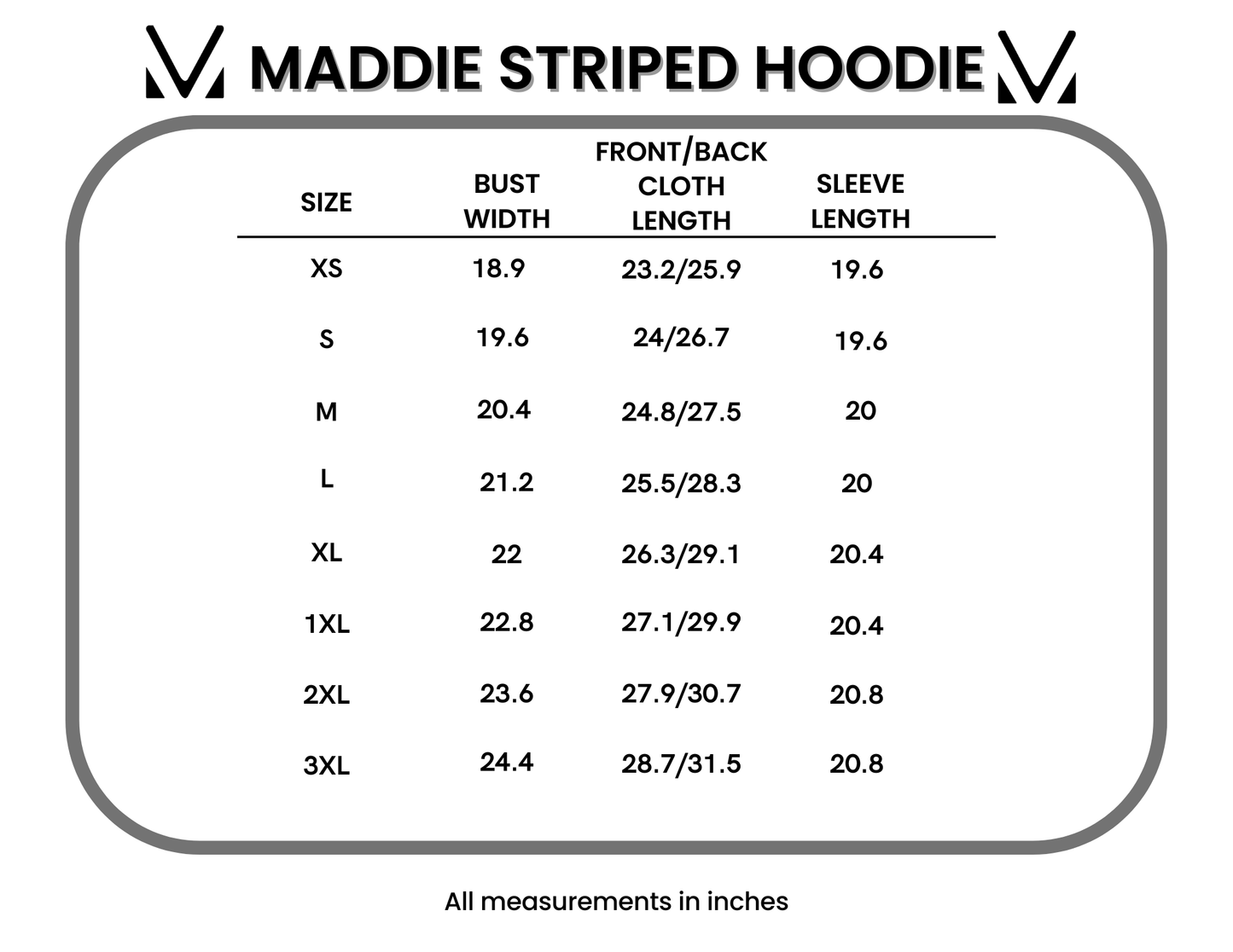 Michelle Mae Maddie Striped Hoodie - Pumpkin Spice