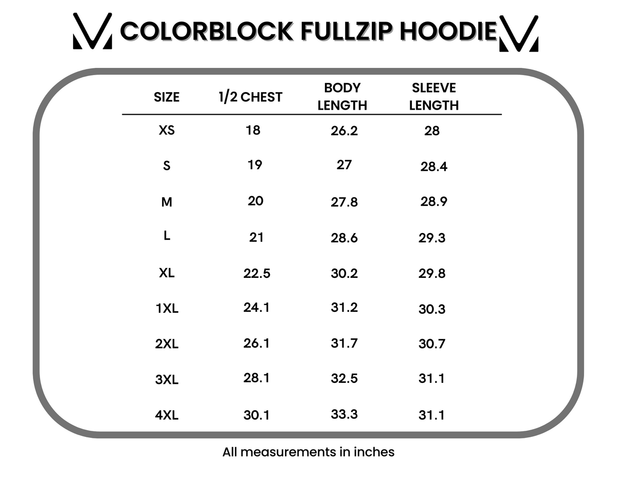 Michelle Mae Colorblock Fullzip - Autumn Watercolor Mix