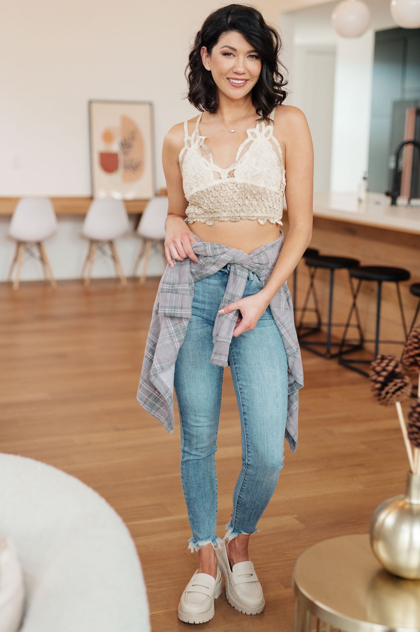 Live In Lace Bralette in Taupe **FINAL SALE**