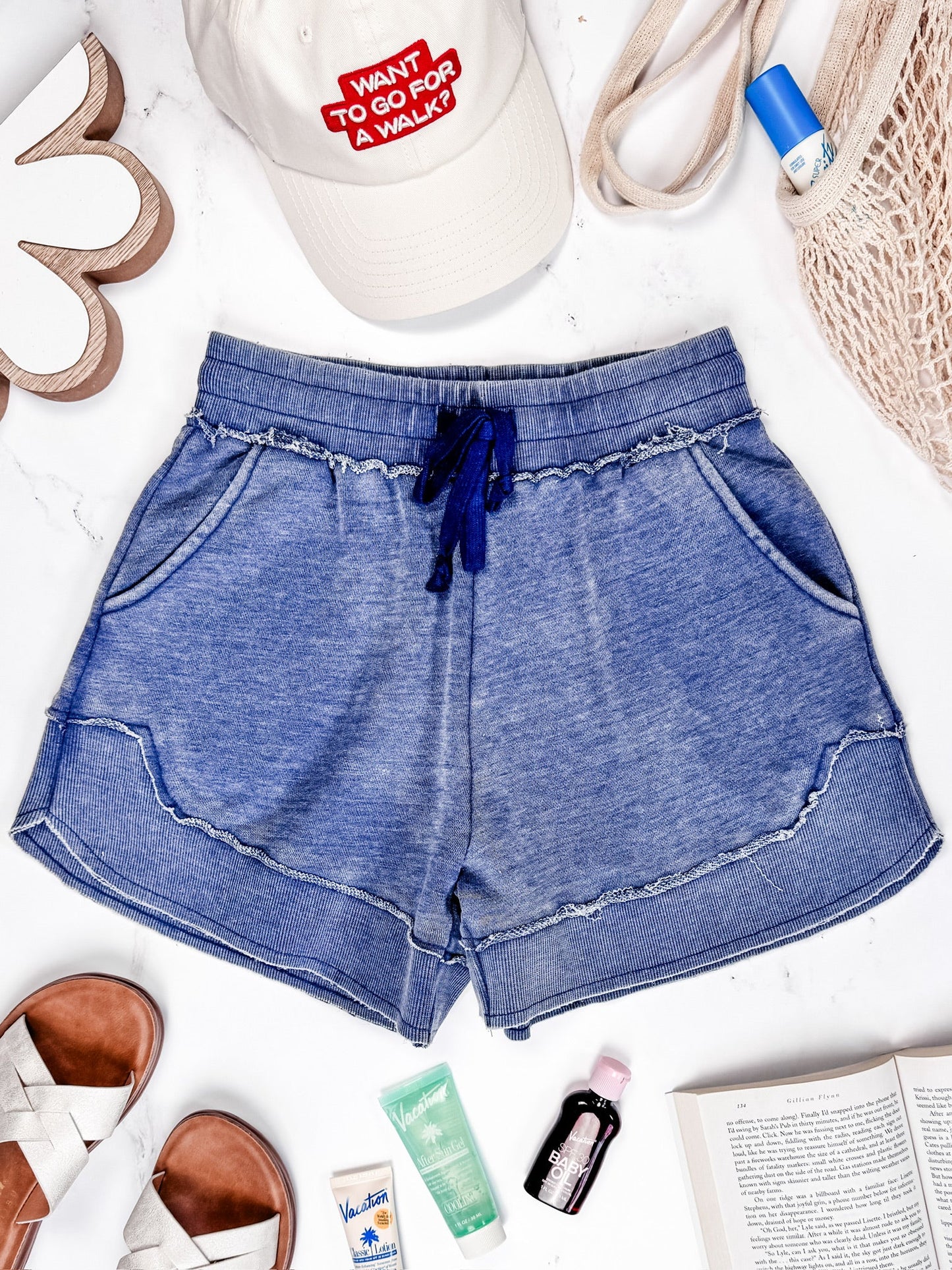 Michelle Mae French Terry Stevie Shorts - Nautical Navy