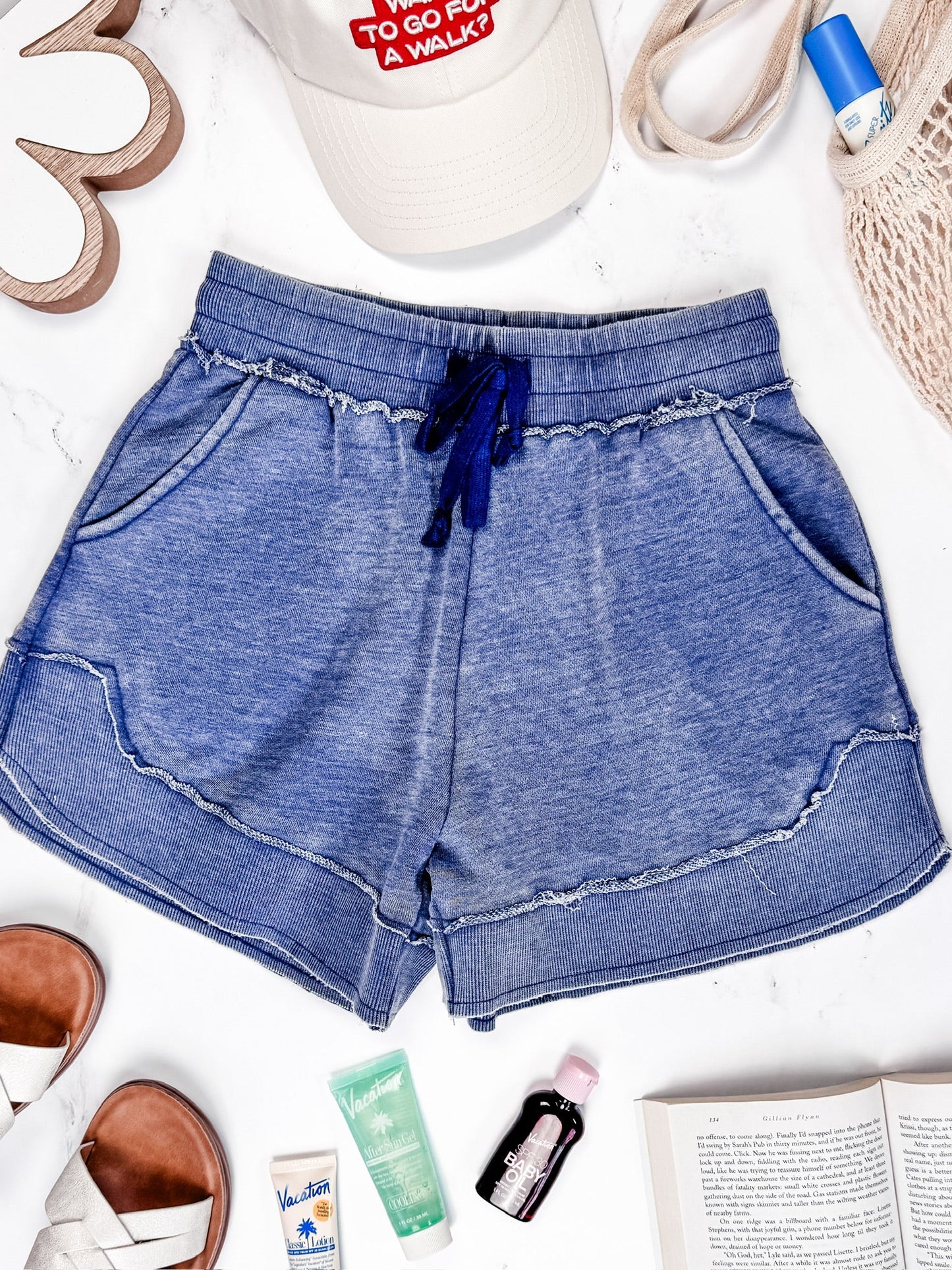 Michelle Mae French Terry Stevie Shorts - Nautical Navy