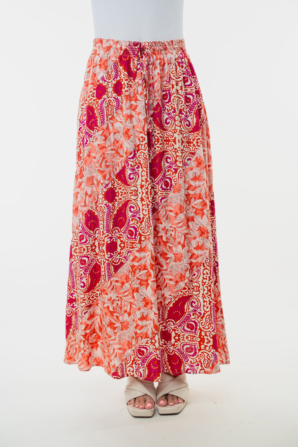 Hillary's High Waisted Floral Woven Skirt