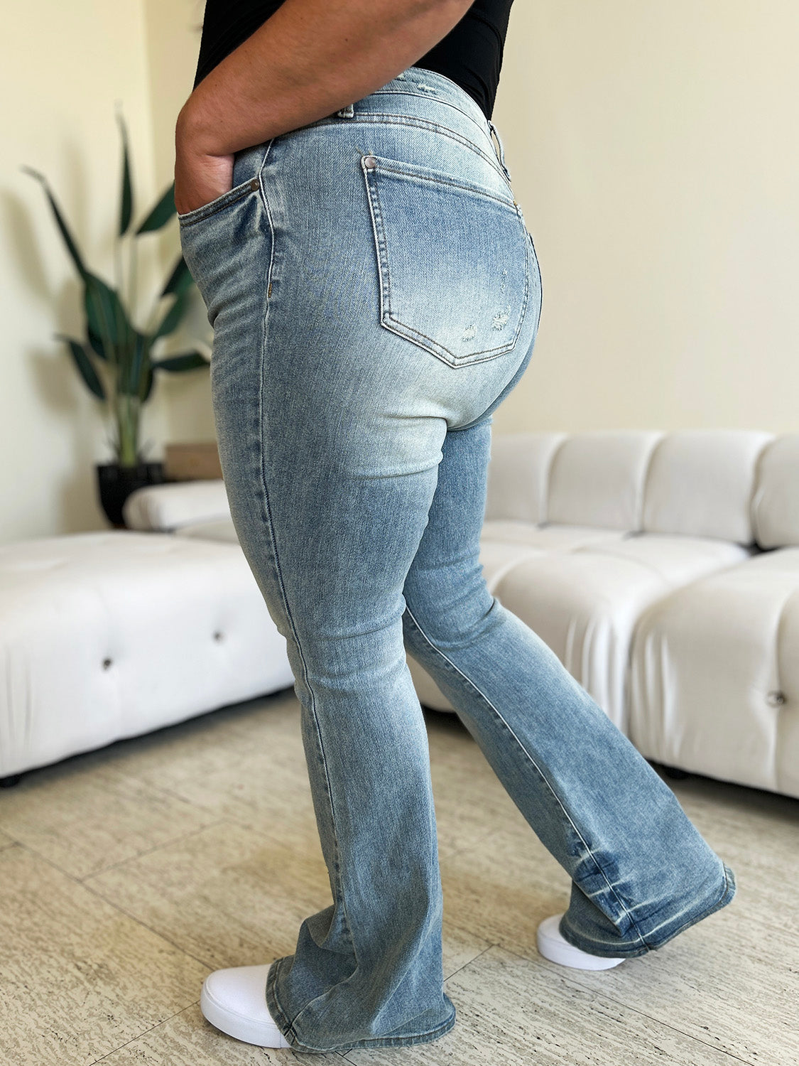 Focus On The Present High Waist Flare Jeans