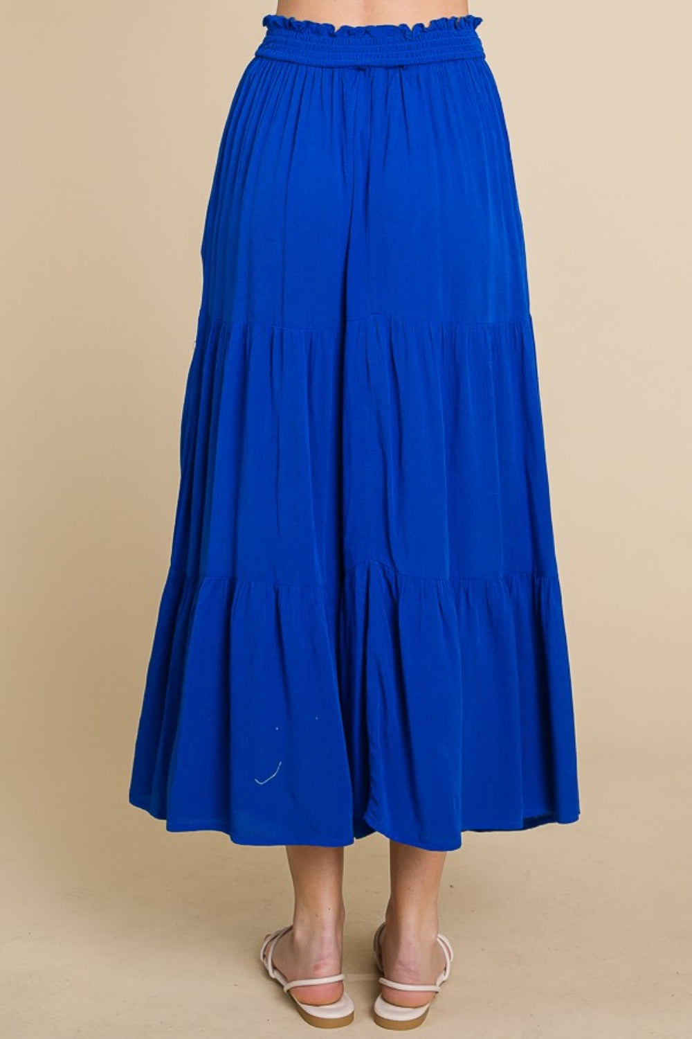 All The Frill Ruched Midi Skirt