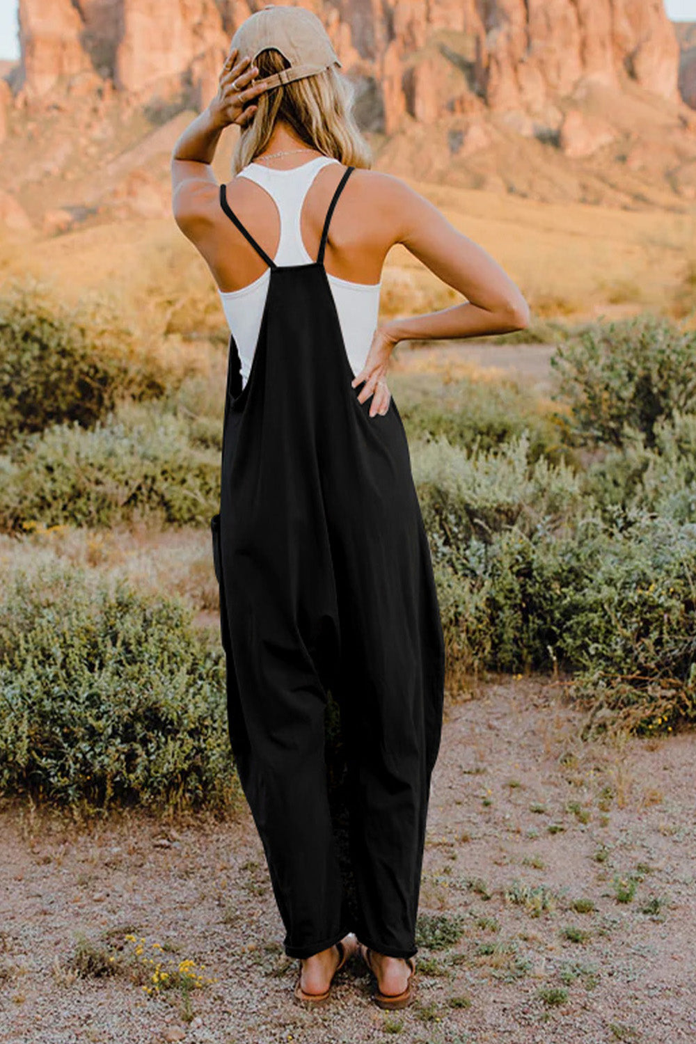 Double Take Jumpsuit with Pockets