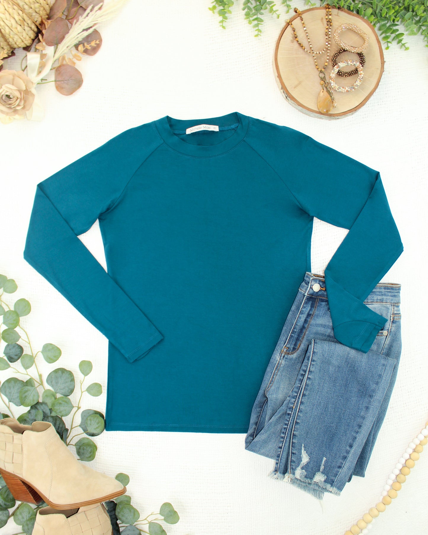 Michelle Mae Blair Long Sleeve Top - Teal