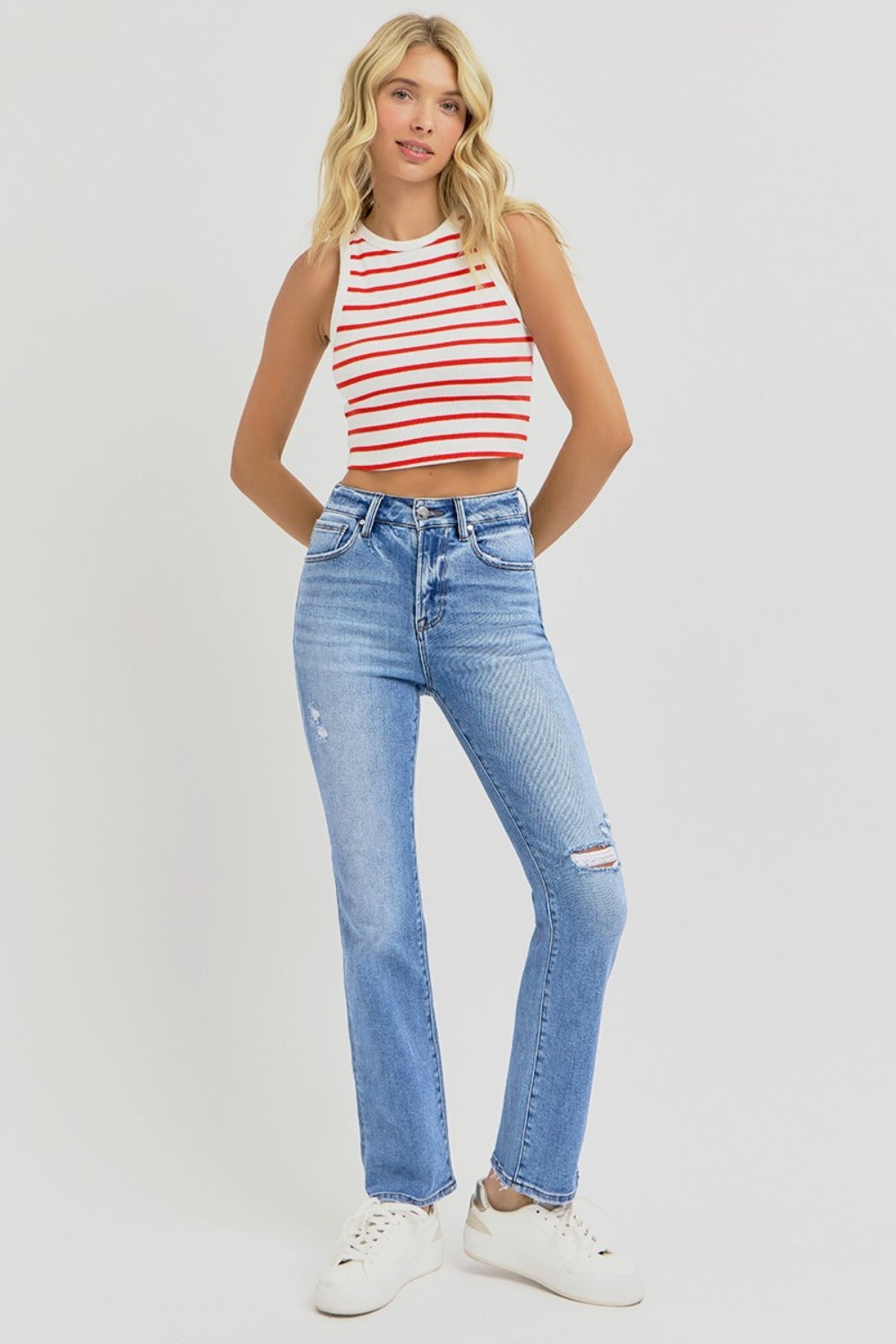 Make It Happen High-Rise Ankle Straight Jeans