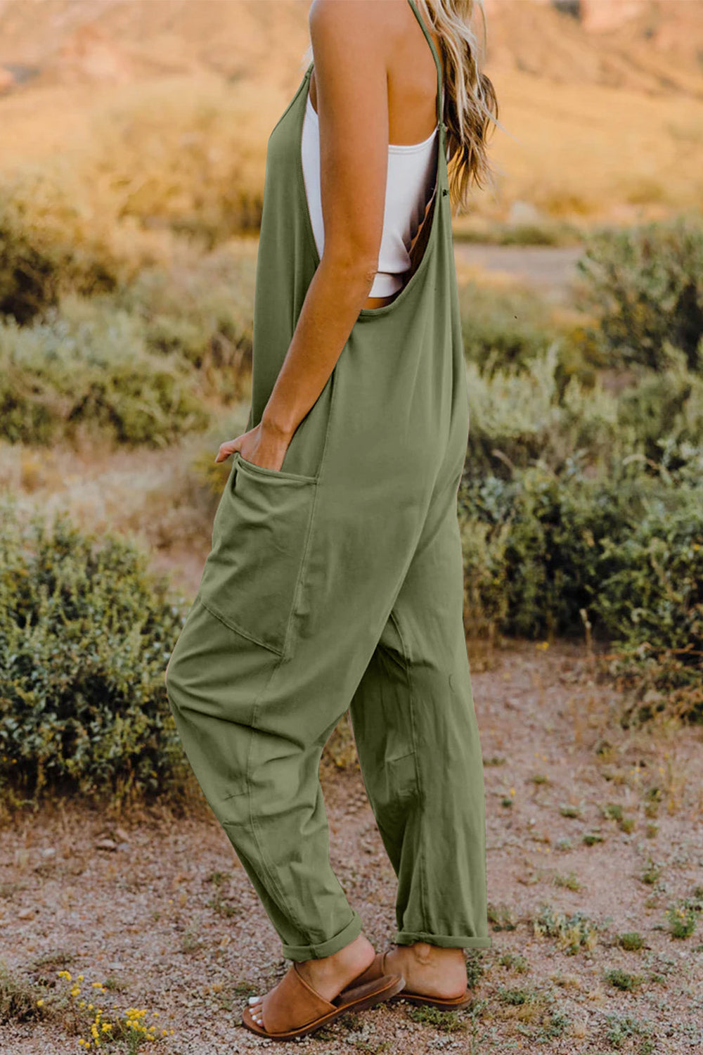 Double Take Jumpsuit with Pockets