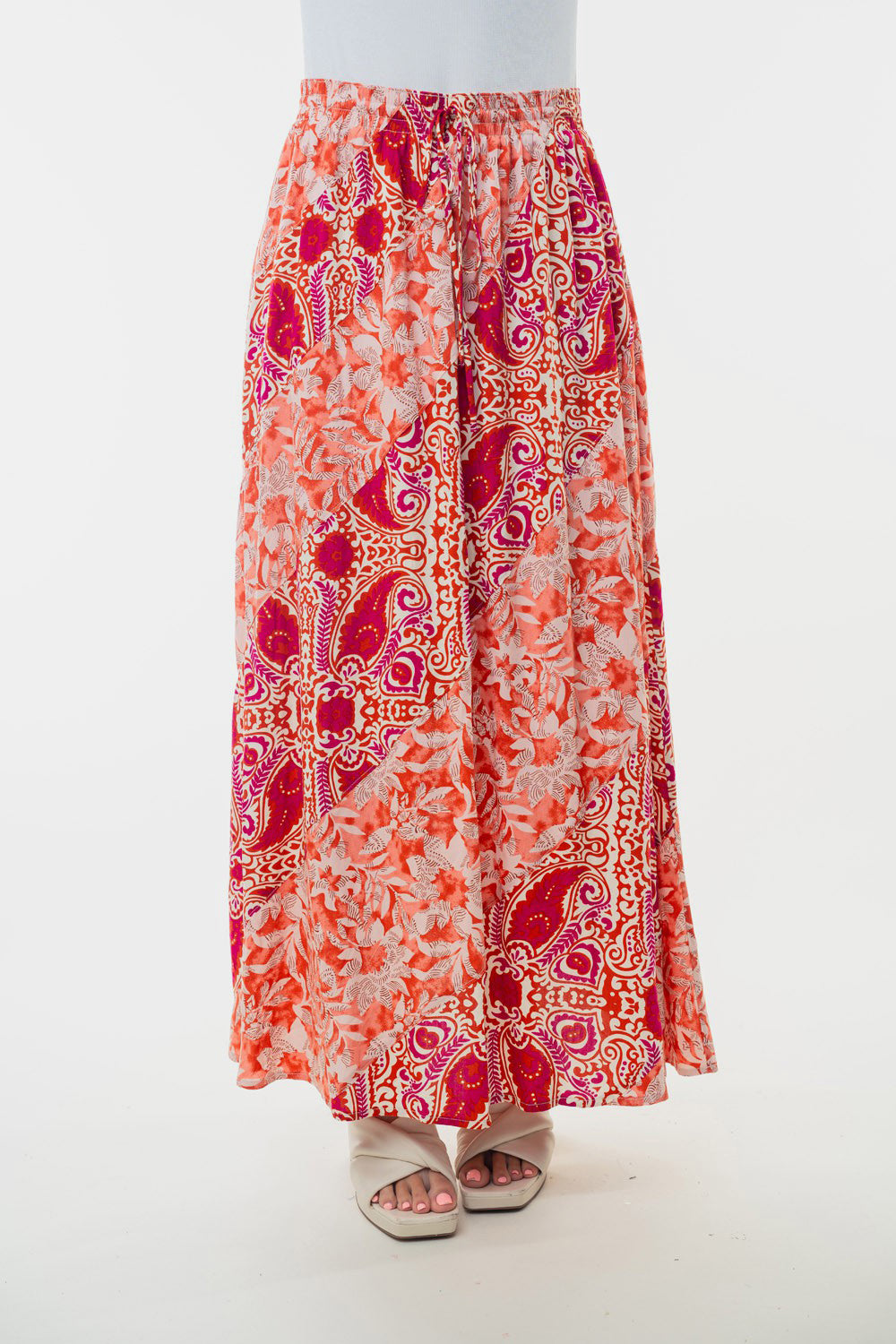 Hillary's High Waisted Floral Woven Skirt