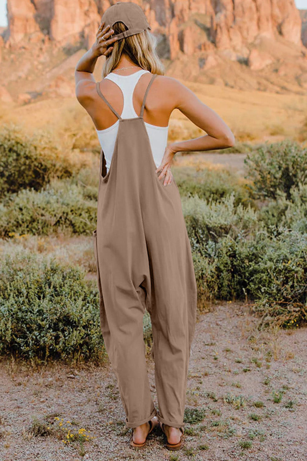 Double Take Jumpsuit with Pockets