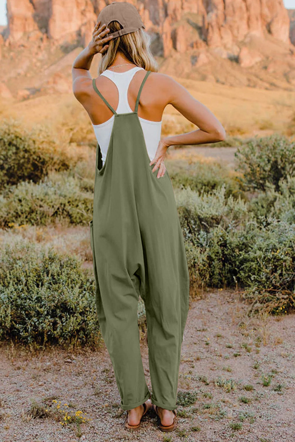 Double Take Jumpsuit with Pockets