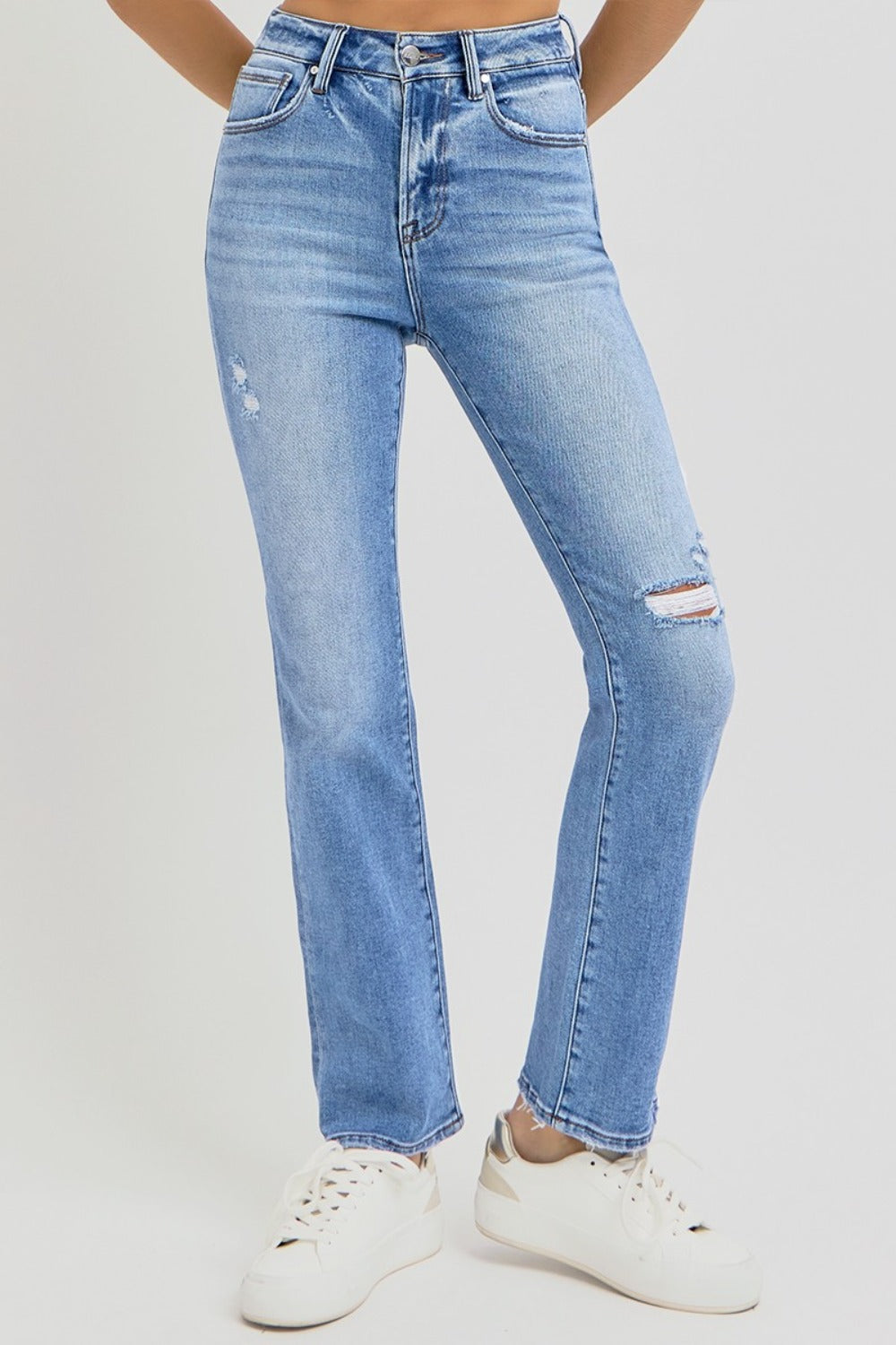 Make It Happen High-Rise Ankle Straight Jeans
