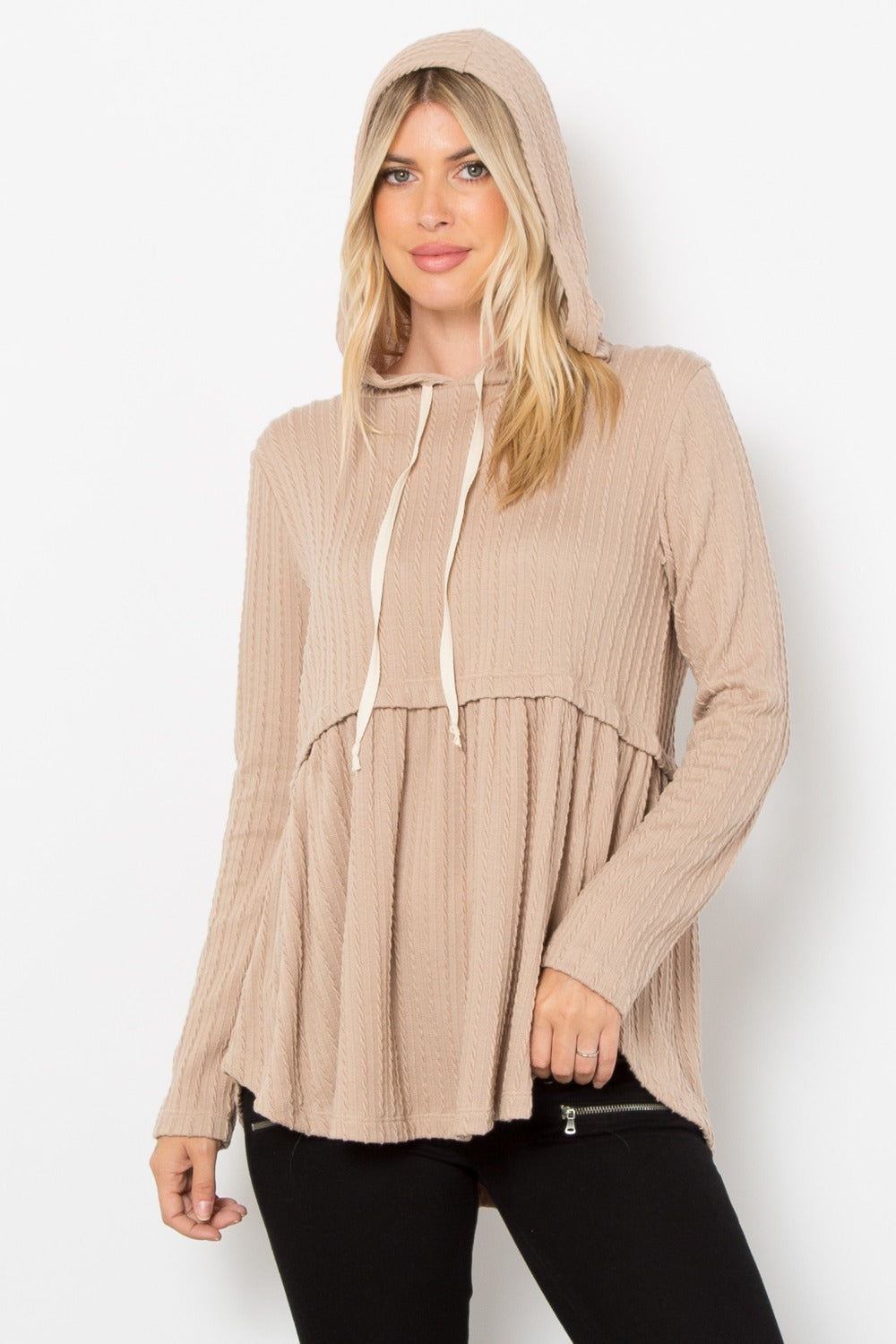 Charmed Cable Knit Hoodie