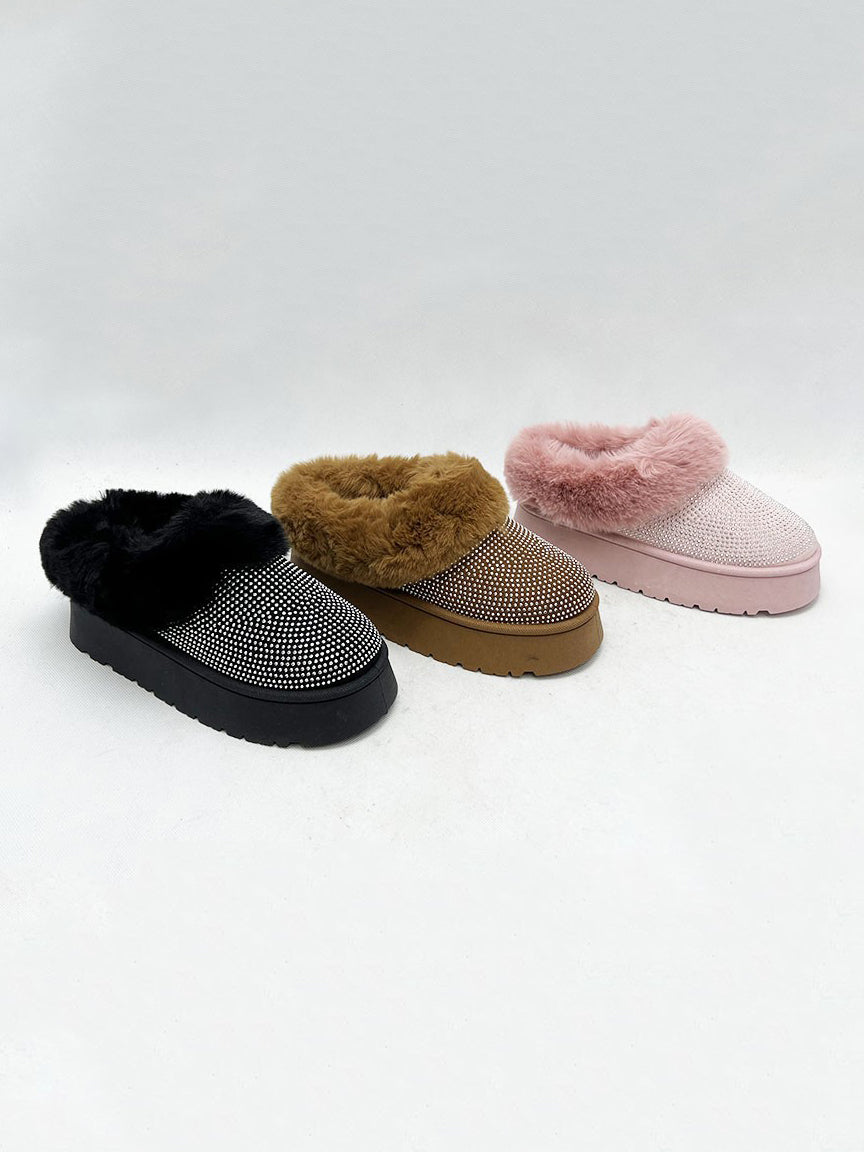 Fur-tastic Heights Booties- Black