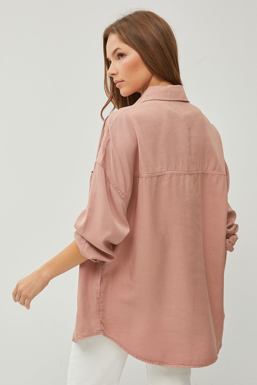 Delicate Is My Middle Name Long Sleeve Denim Shirt